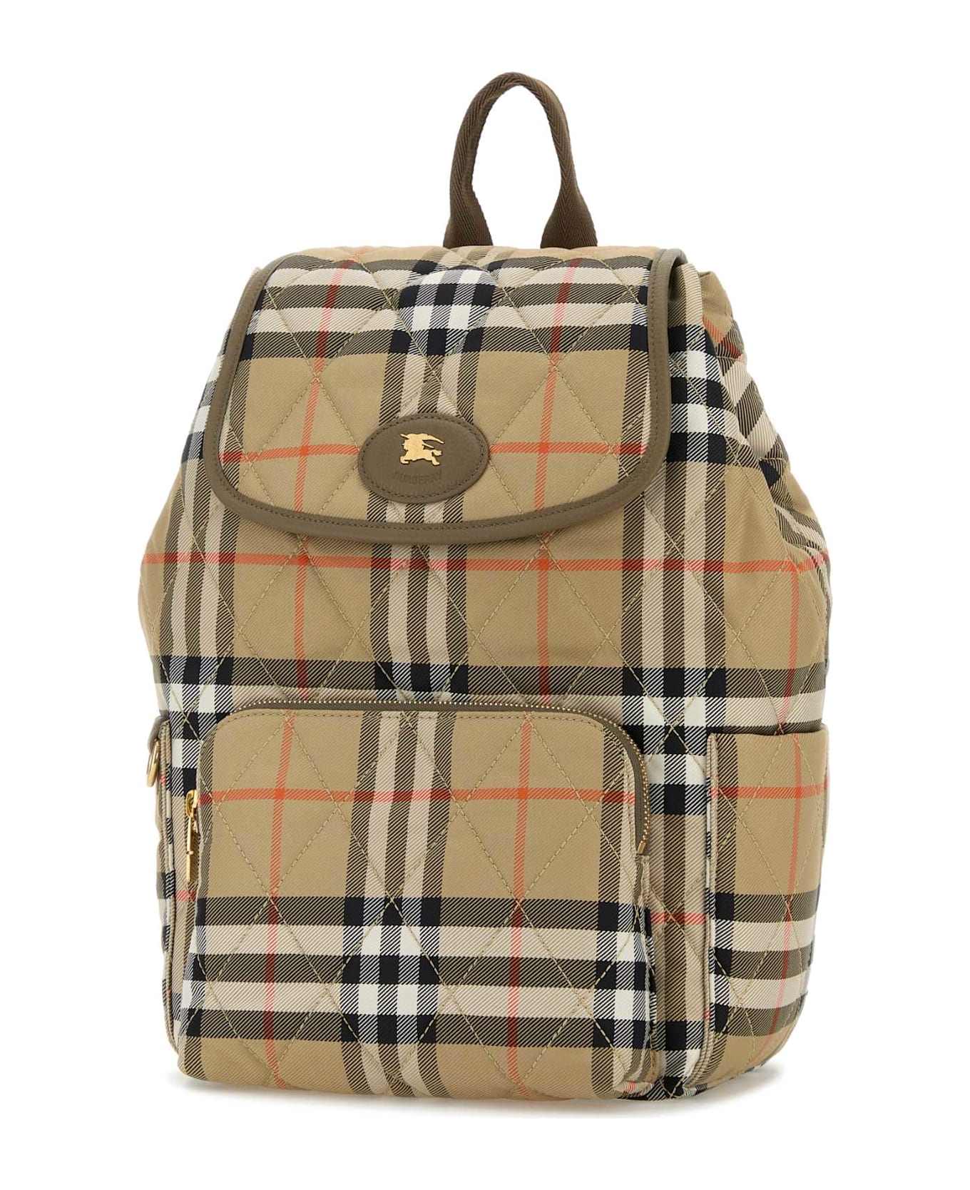 Burberry Embroidered Canvas Backpack - SAND