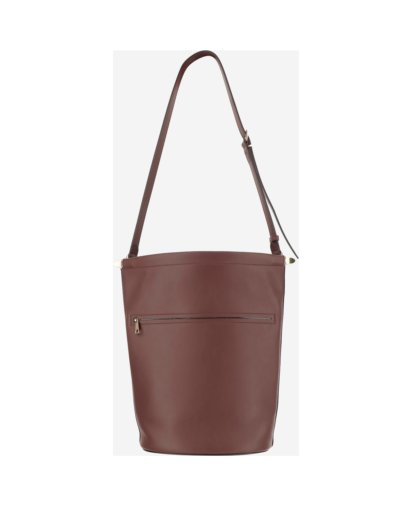 Tod
s Small Leather Bucket Bag - BROWN