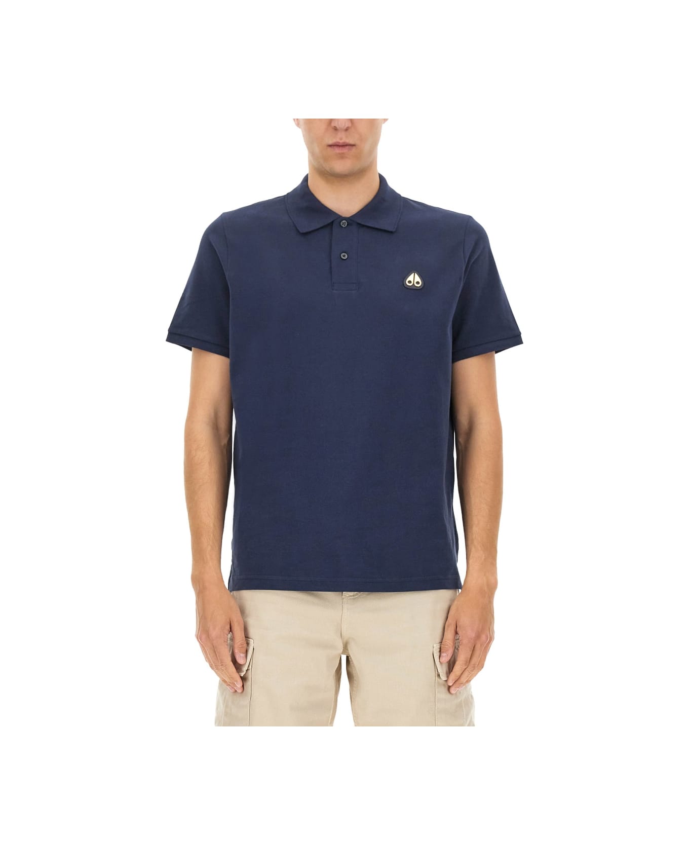 Moose Knuckles "everett Gold" Polo Shirt - BLUE