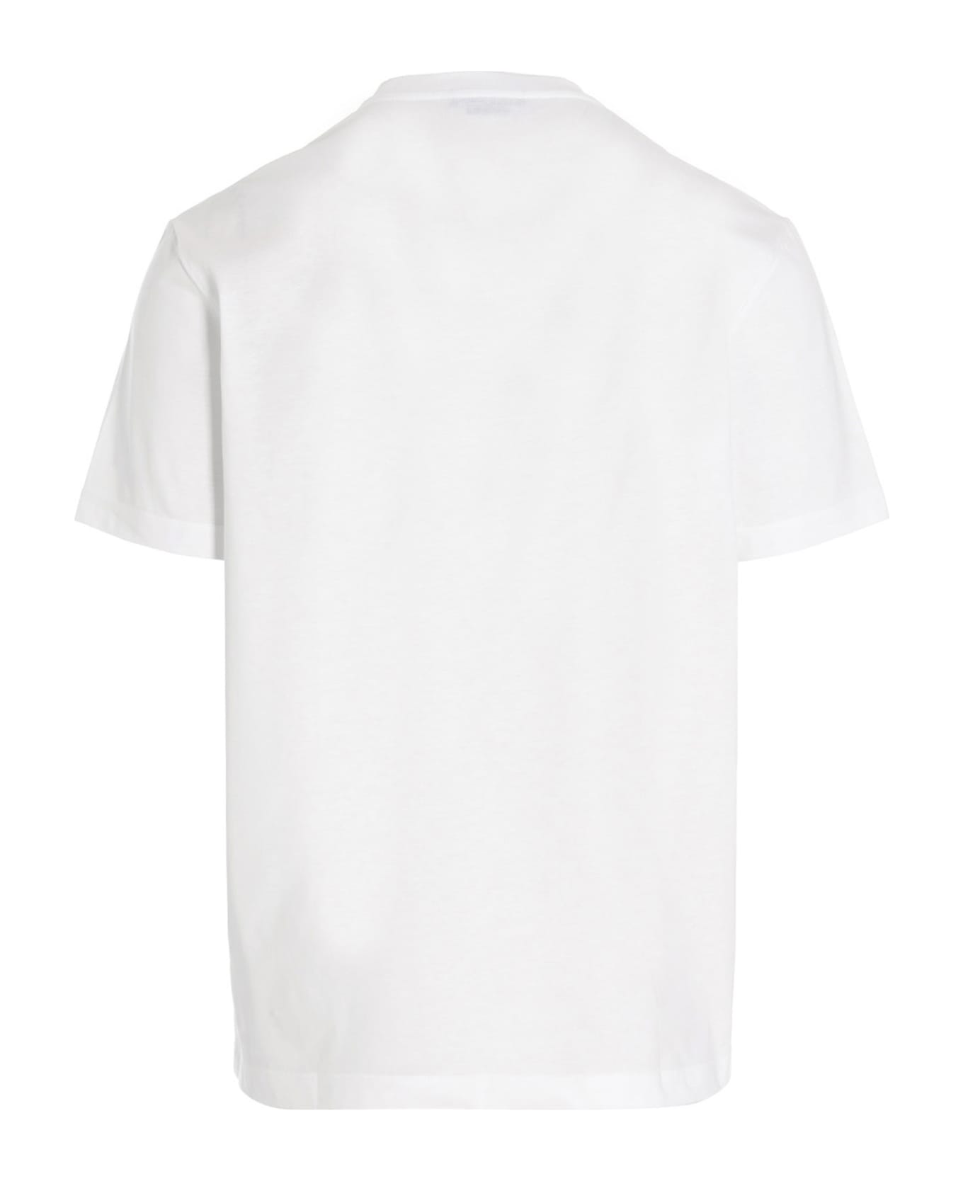 Versace Logo Embroidery T-shirt - White
