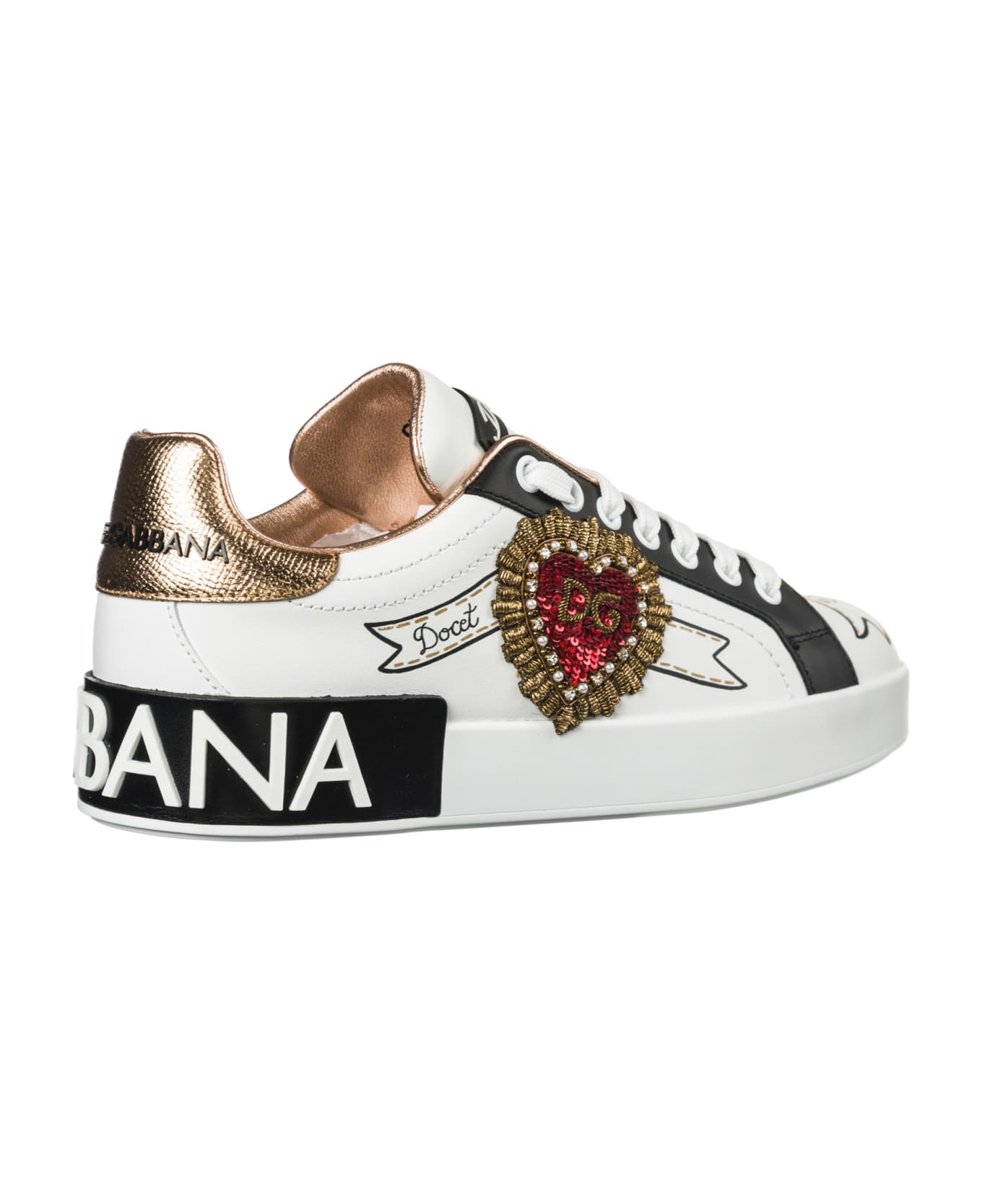 Dolce & Gabbana  Shoes Leather Trainers Sneakers Portofino - Bianco