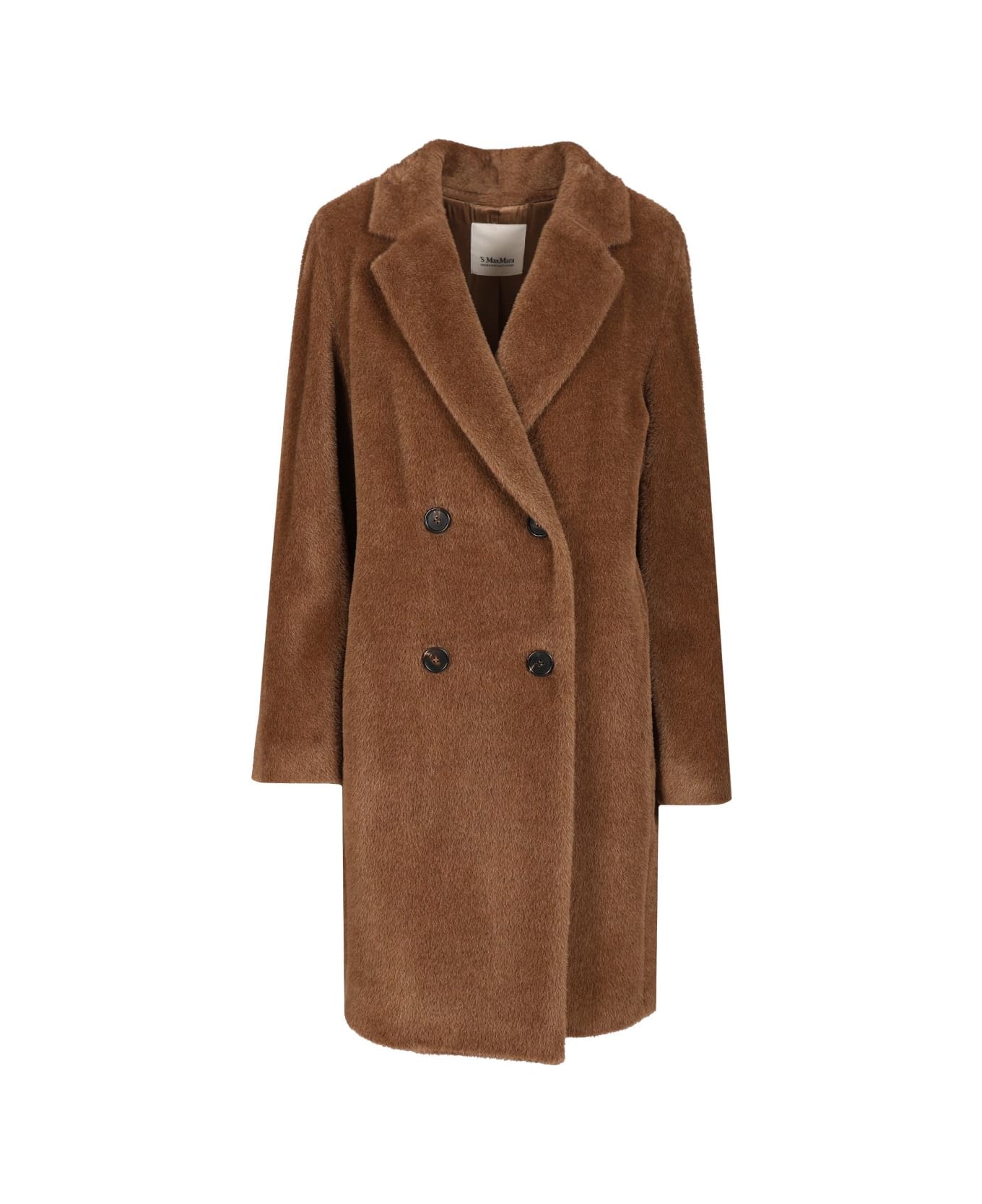 
S Max Mara Wool And Alpaca Midi Coat - BROWN