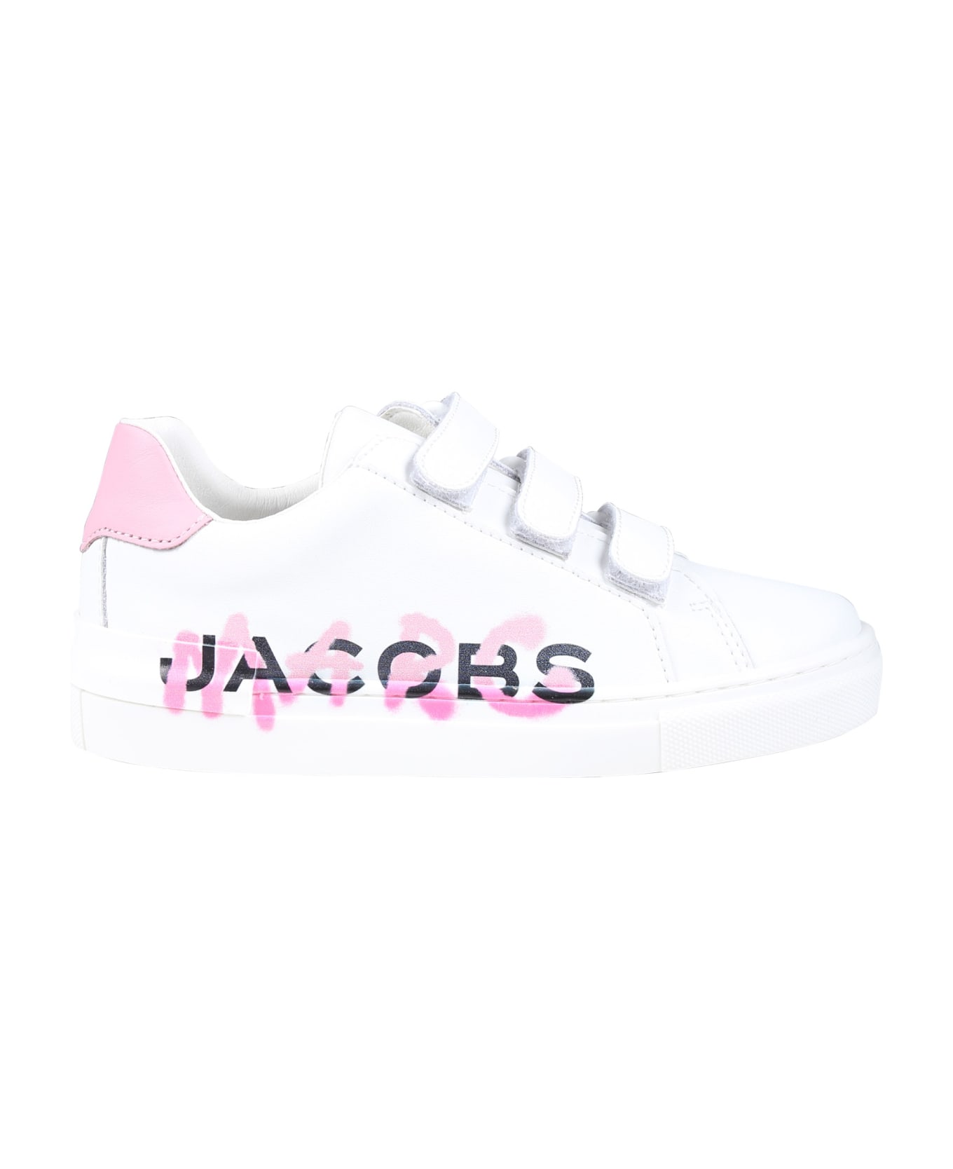 Little Marc Jacobs Sneakers For Girl With Logo - Bianco