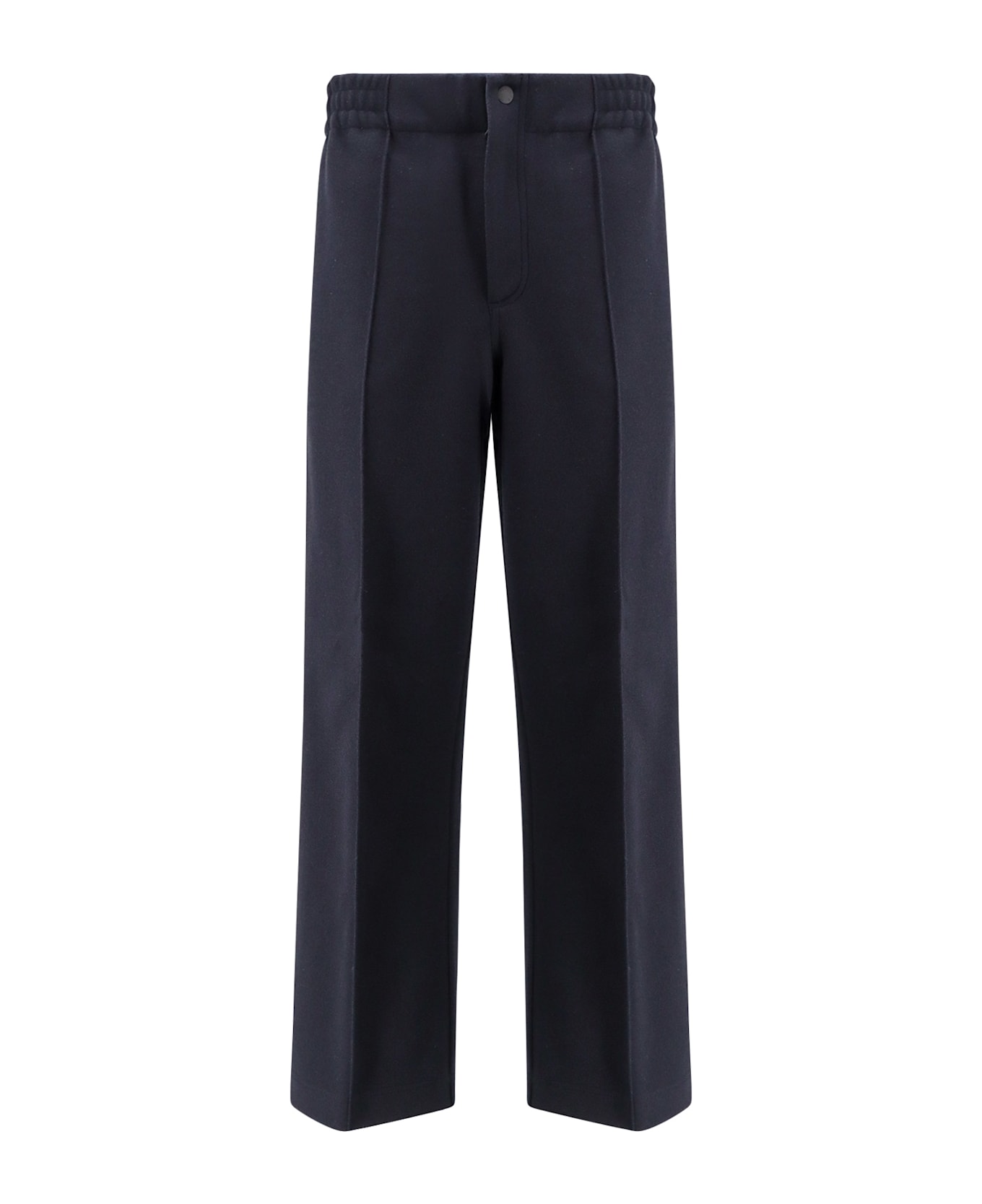 Moncler Grenoble Interlock Trousers With Embossed Logo - navy