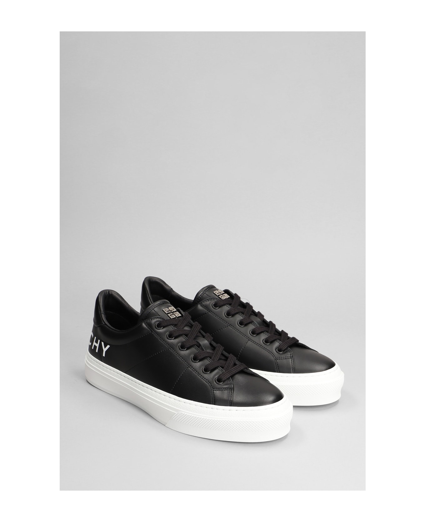 Givenchy City Sport Sneakers In Black Leather - black