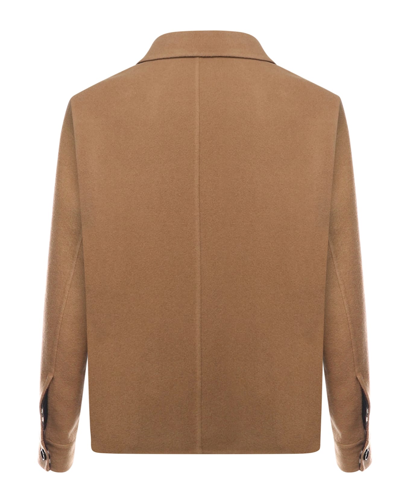 Burberry Double-faced Wool Shirt - Camel/Treacle Brown