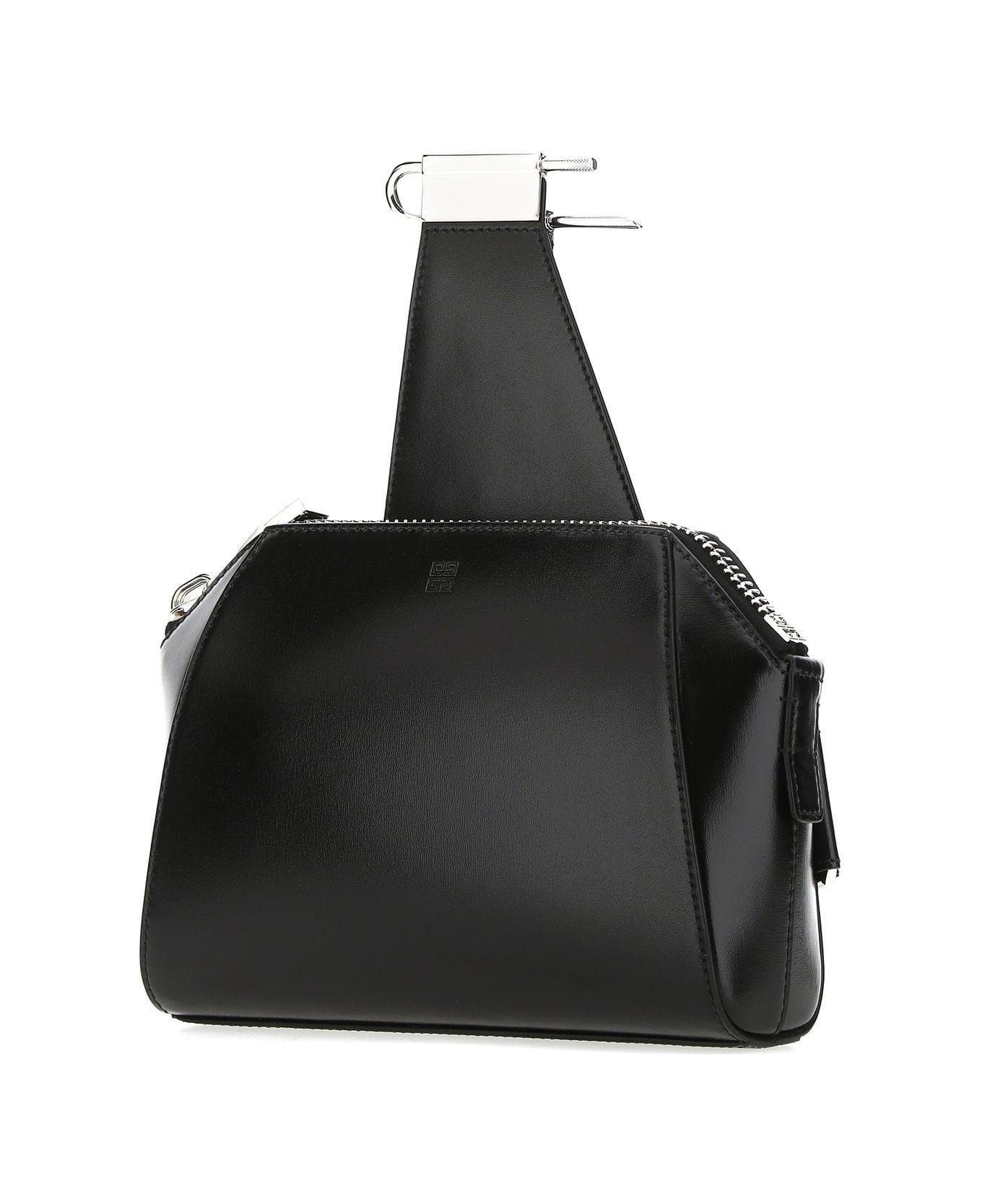 Givenchy Black Leather Small Antigona Crossbody Bag - Black