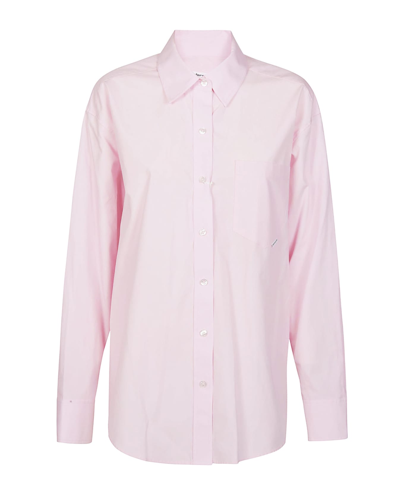 T by Alexander Wang Flag Tag Logo Boyfriend Shirt - Light Pink
