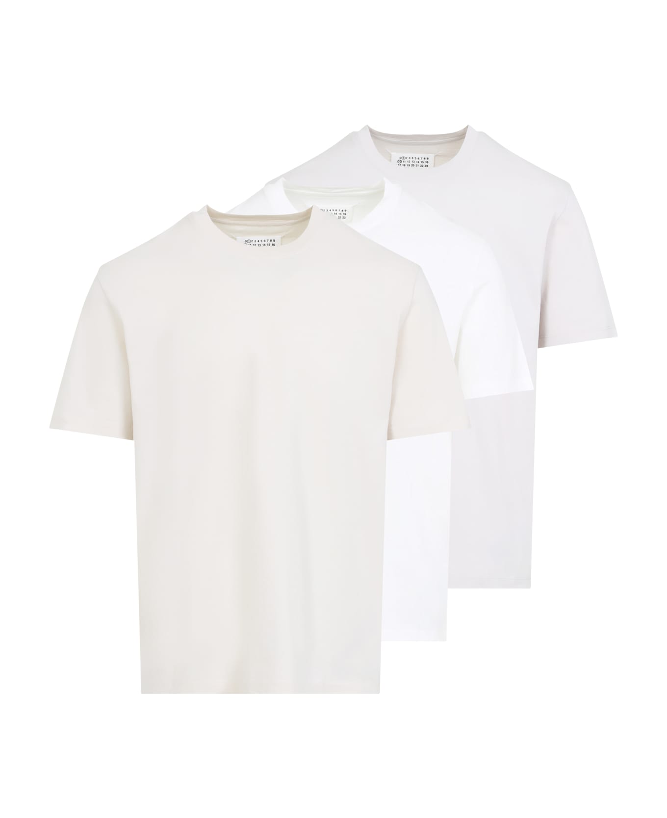 Maison Margiela Set X 3 T-shirts - Shades Of Ecru