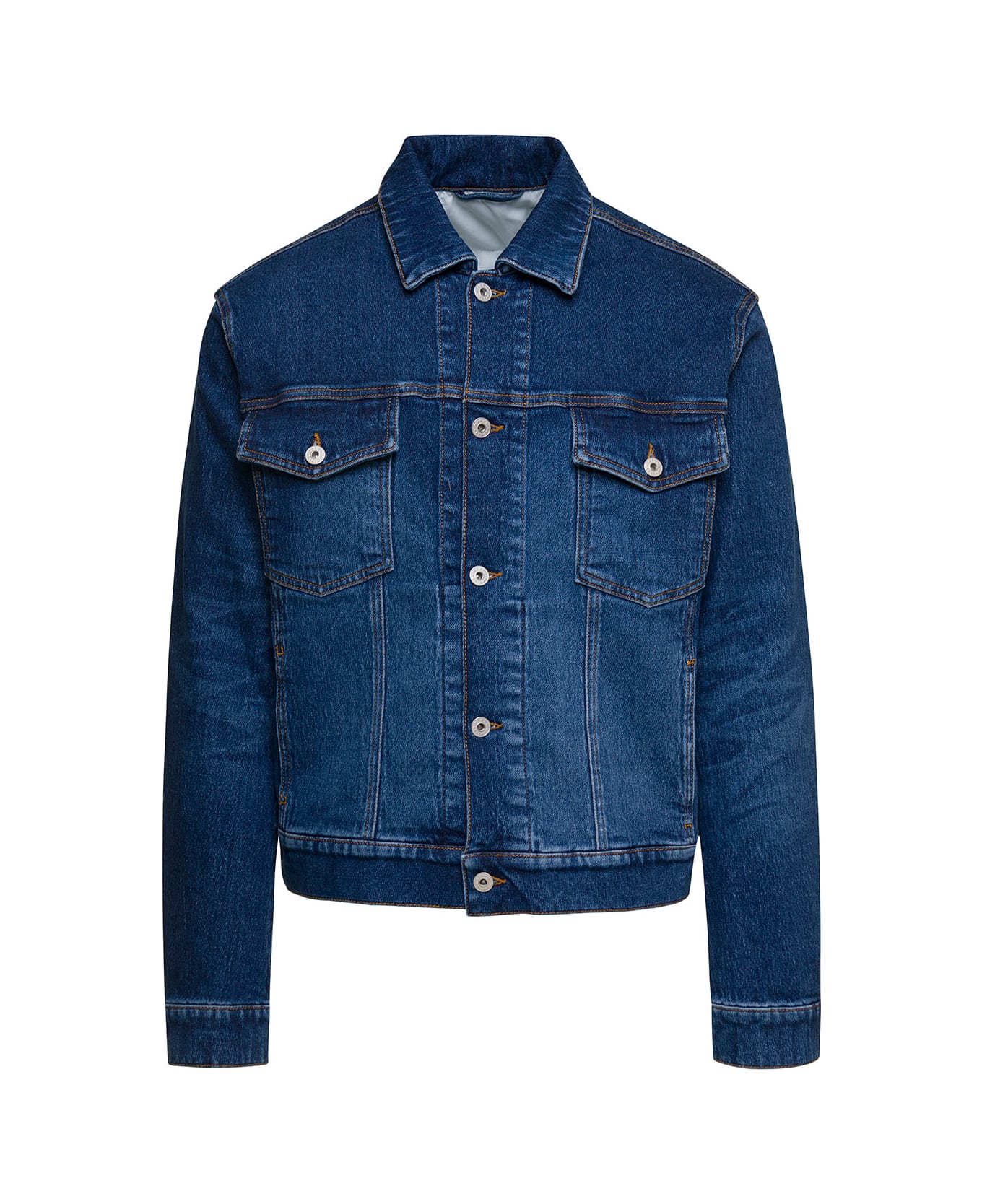 HERON PRESTON Blue Ex-ray Denim Jacket In Cotton Blend Man - Blu ジャケット