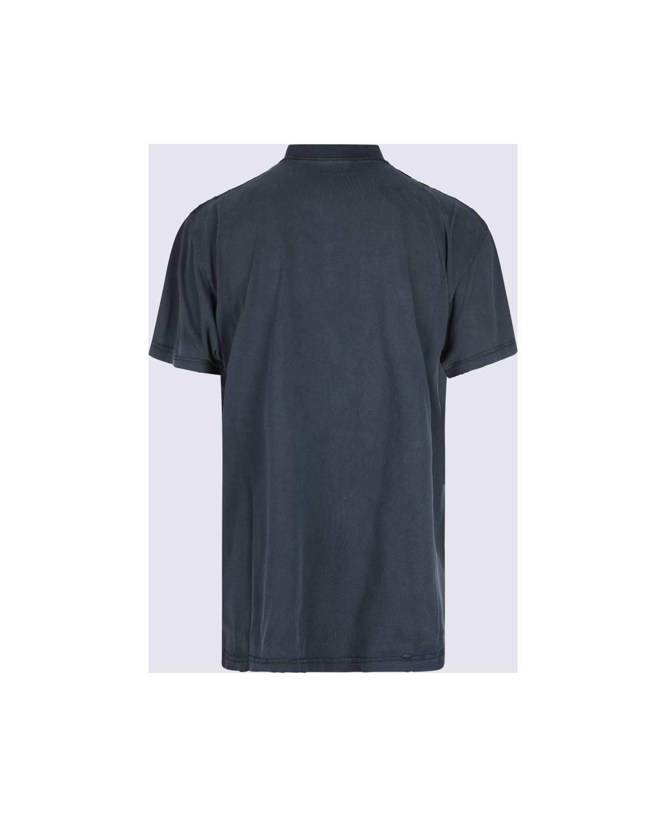 Balenciaga Dark Blue Cotton T-shirt - Faded Wash Blck/anth