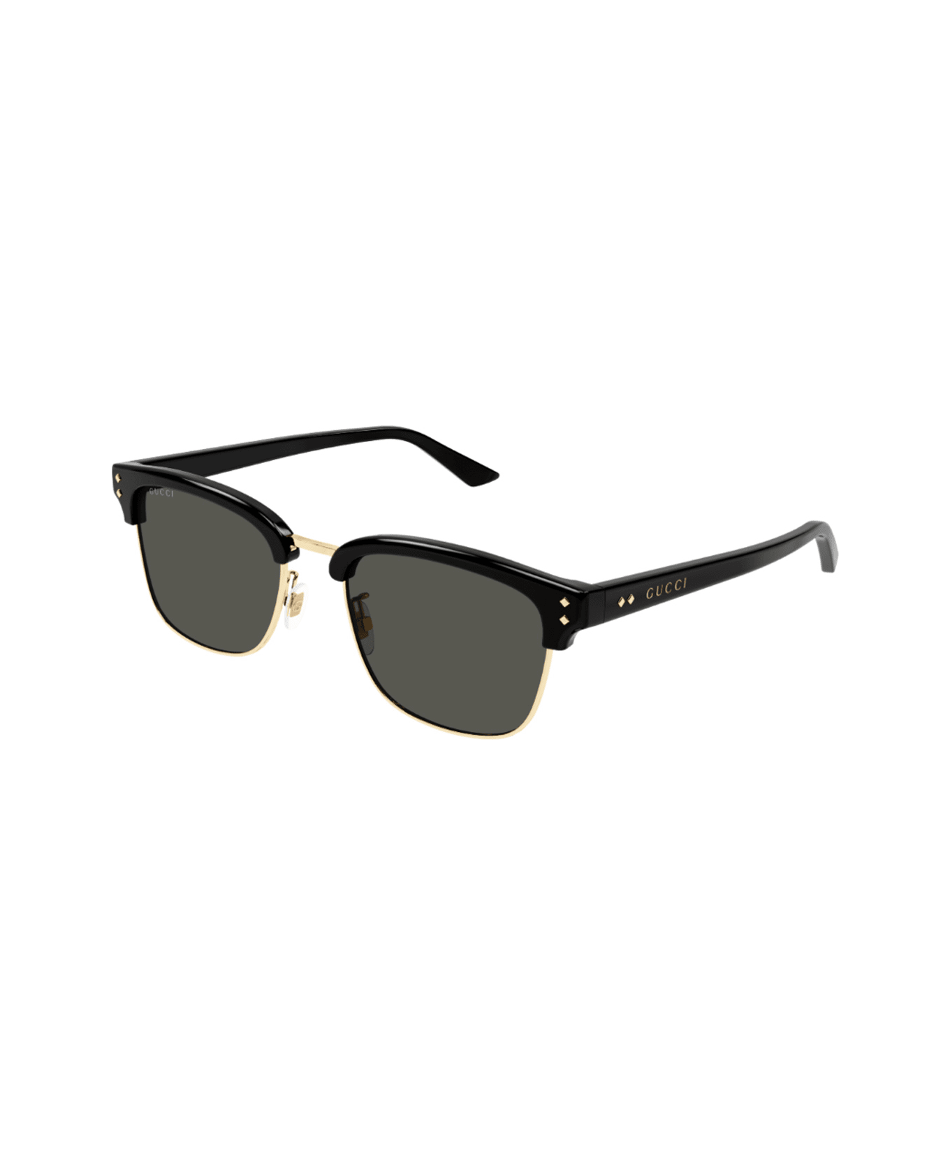 Gucci Eyewear Gucci Gg1897sk Linea Institutional Logo 001 Black Grey Sunglasses - Nero