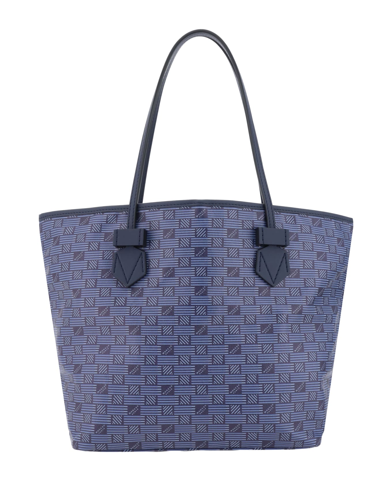 Moreau Paris Saint Tropez Tote Medium Shoulder Bag - Navy Blue  / Natural