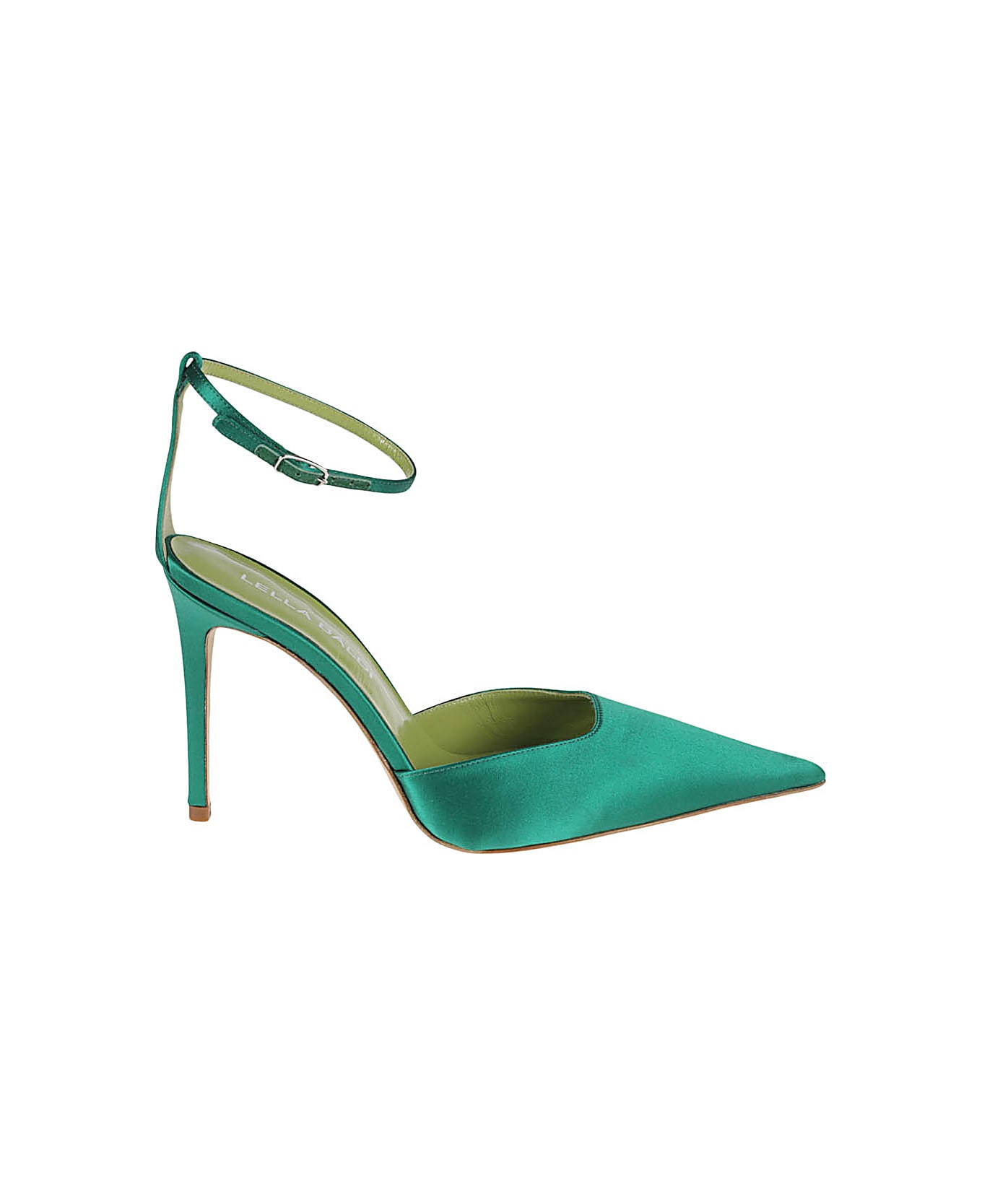 Lella Baldi Satin Pumps - Green