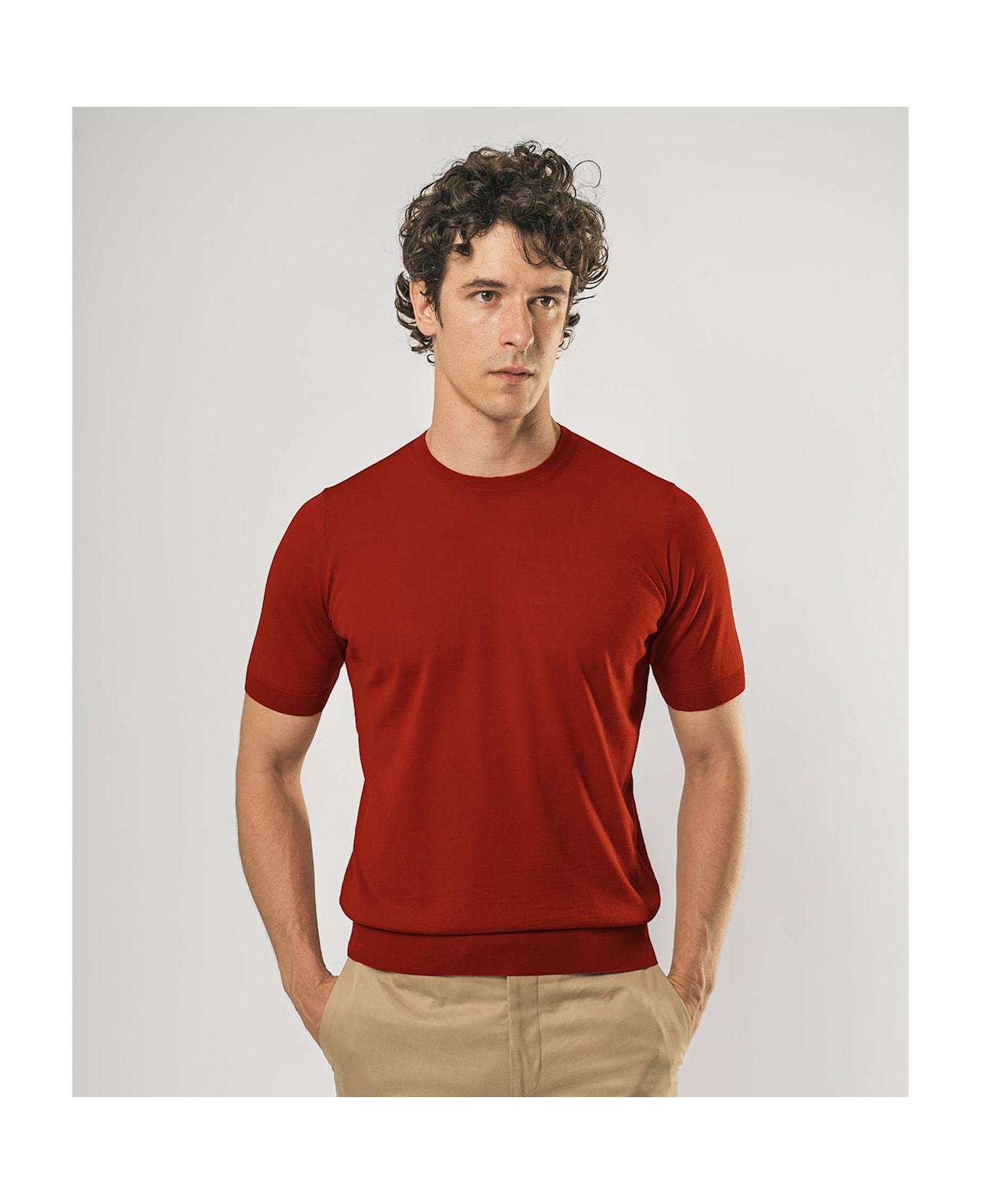 Larusmiani Crewneck Roquebrune T-Shirt - Red