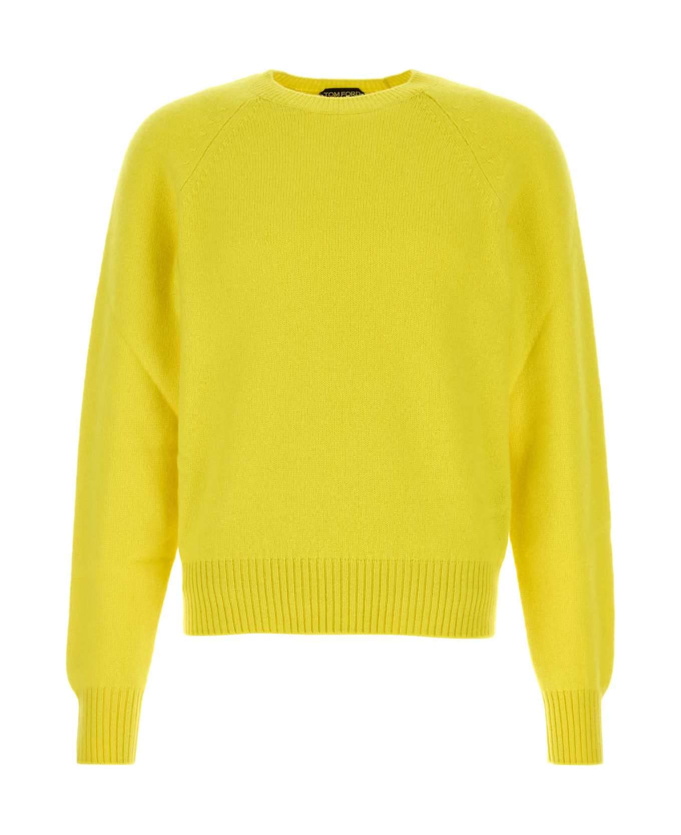 Tom Ford Yellow Cashmere Sweater - YELLOW
