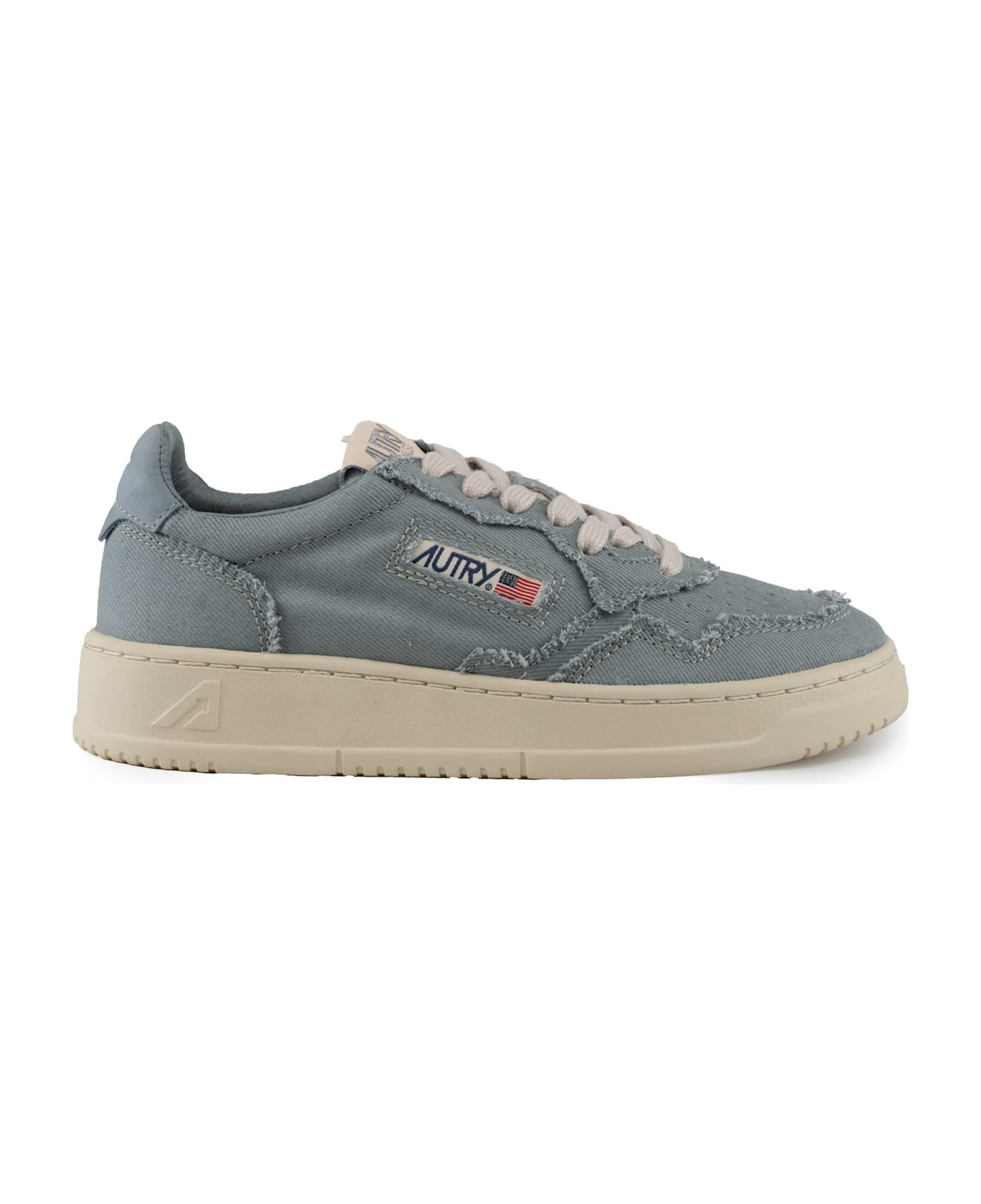 Autry Medalist Low Sneakers In Denim - Denim/denim slvr blue