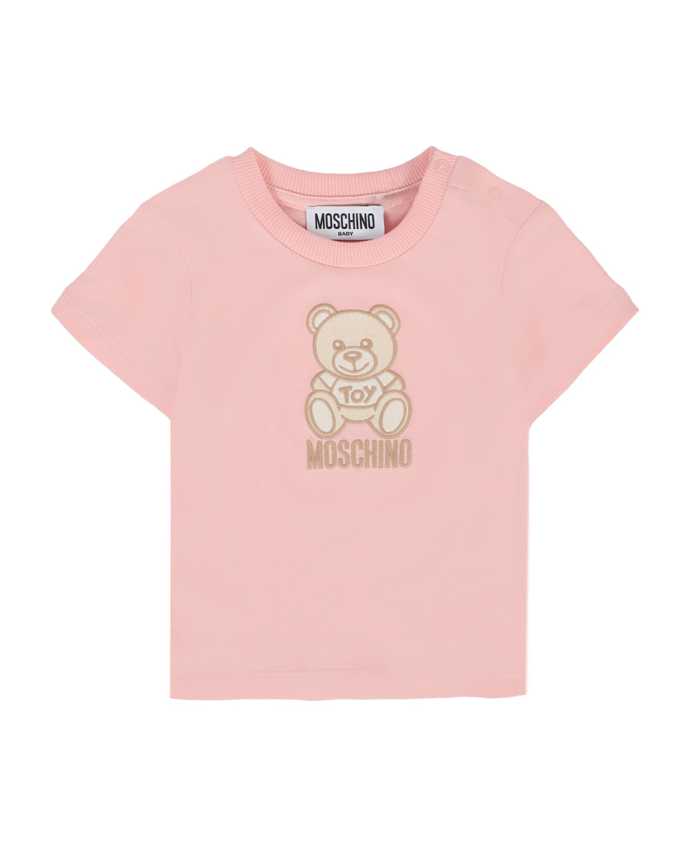 Moschino Pink T-shirt For Baby Girl With Teddy Bear - Pink