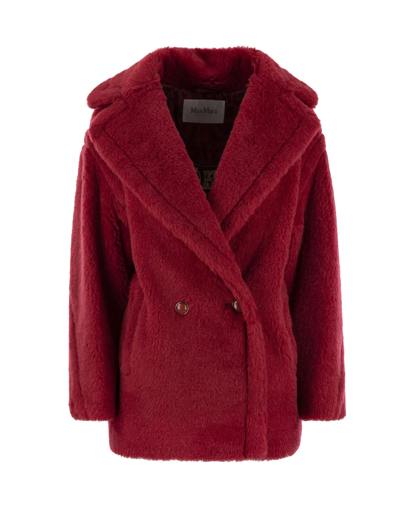 Max Mara Double-breasted Long-sleeved Coat - Red