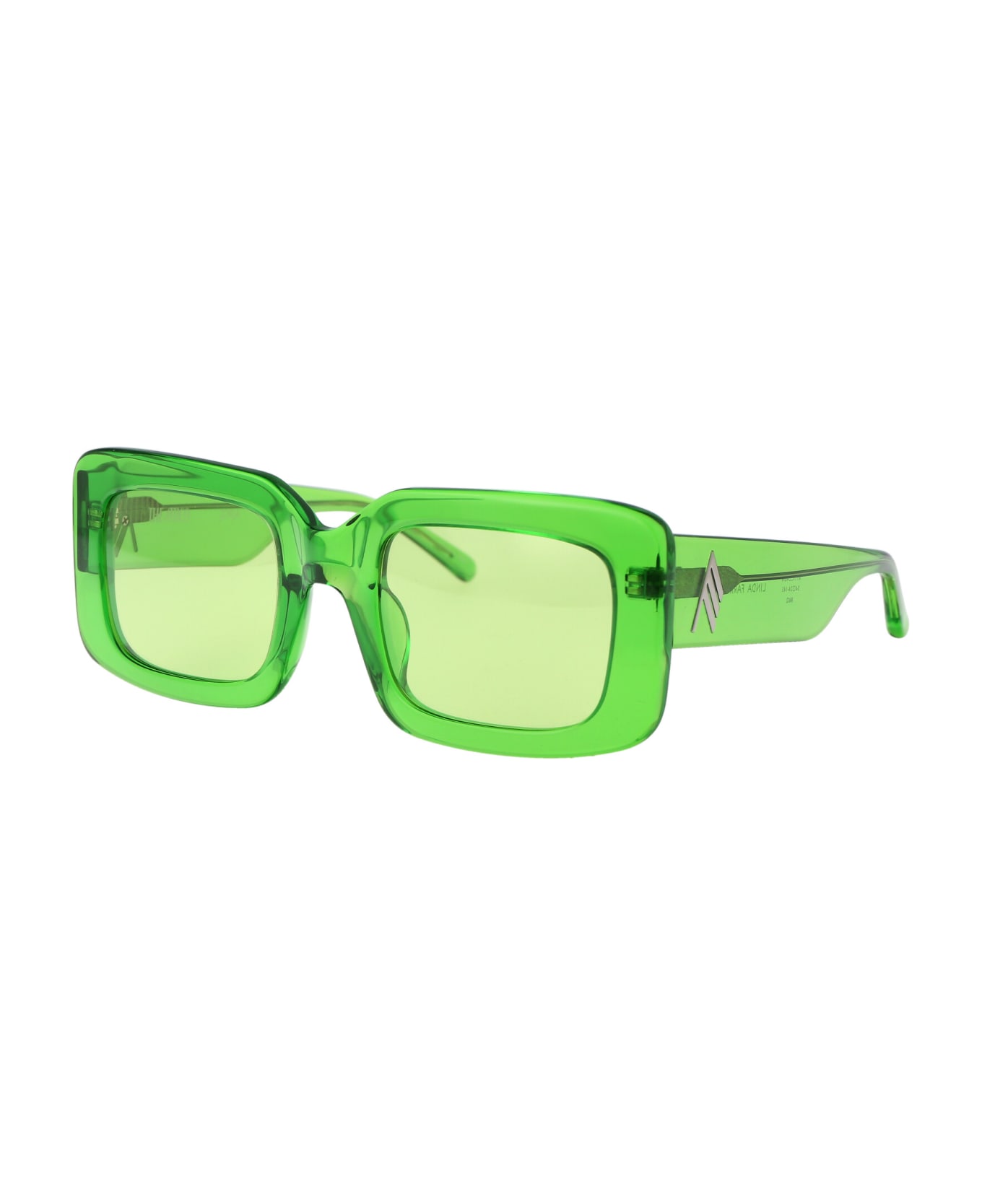 The Attico Jorja Sunglasses - 06 GREEN SILVER GREEN