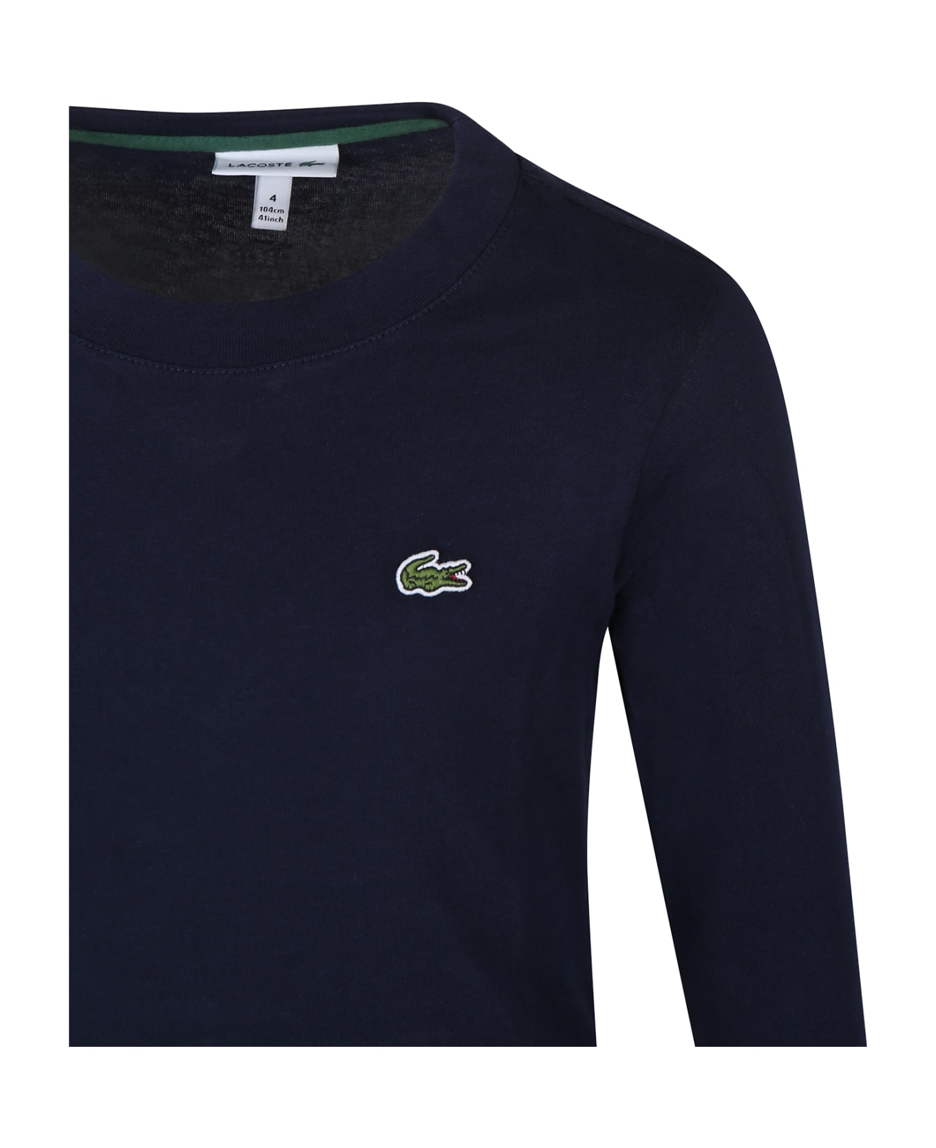 Lacoste Blue T-shirt For Boy With Crocodile - Blue