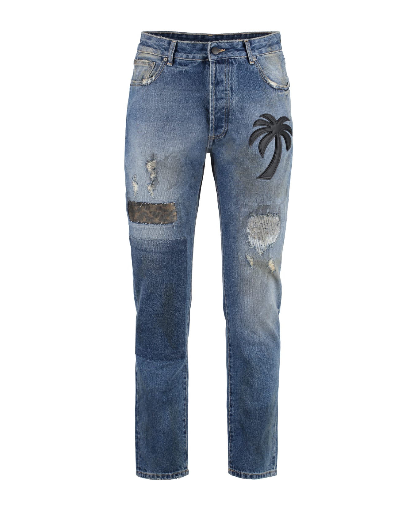 Palm Angels 5-pocket Straight-leg Jeans - Denim