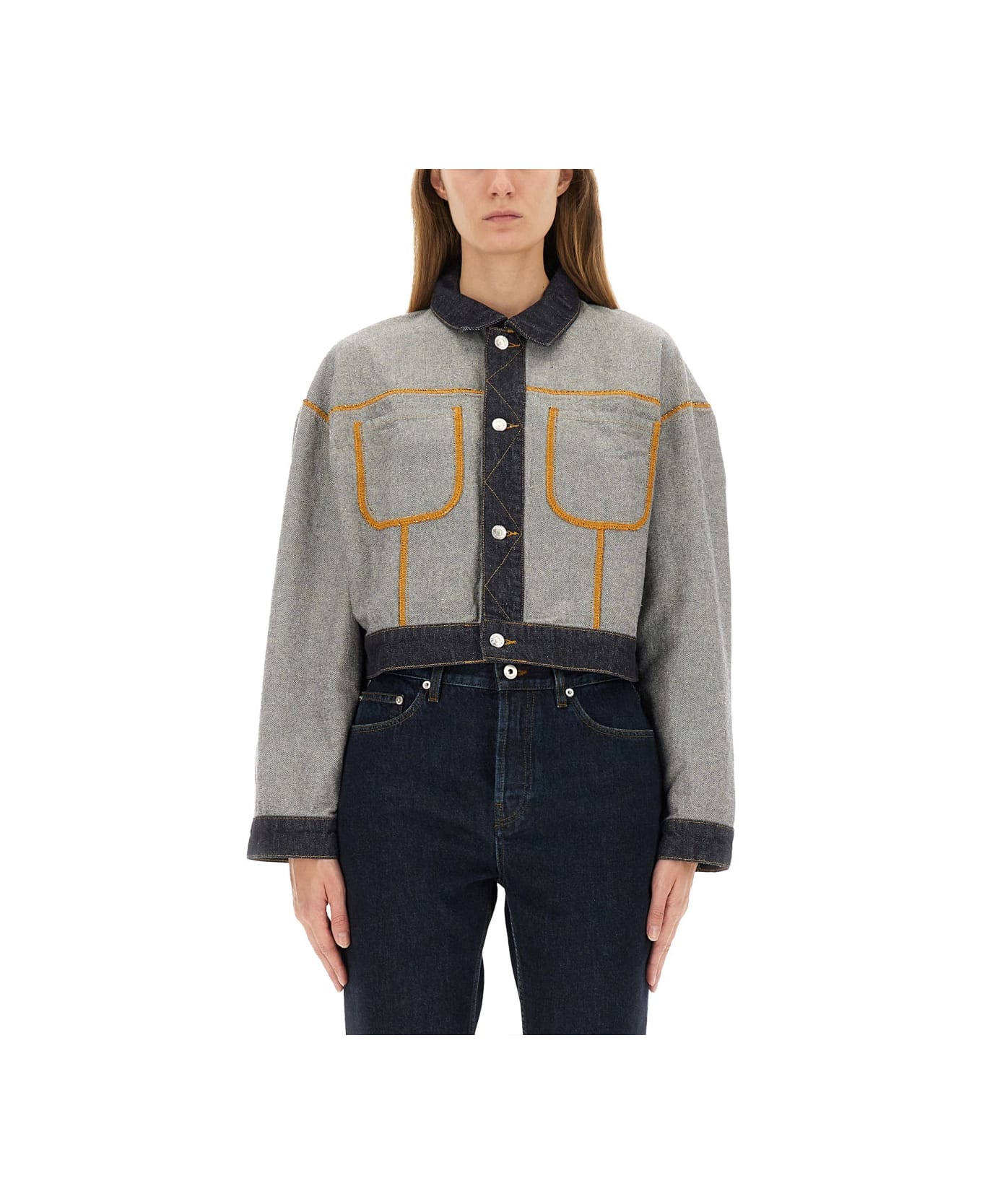 M05CH1N0 Jeans Denim Jacket - BLUE