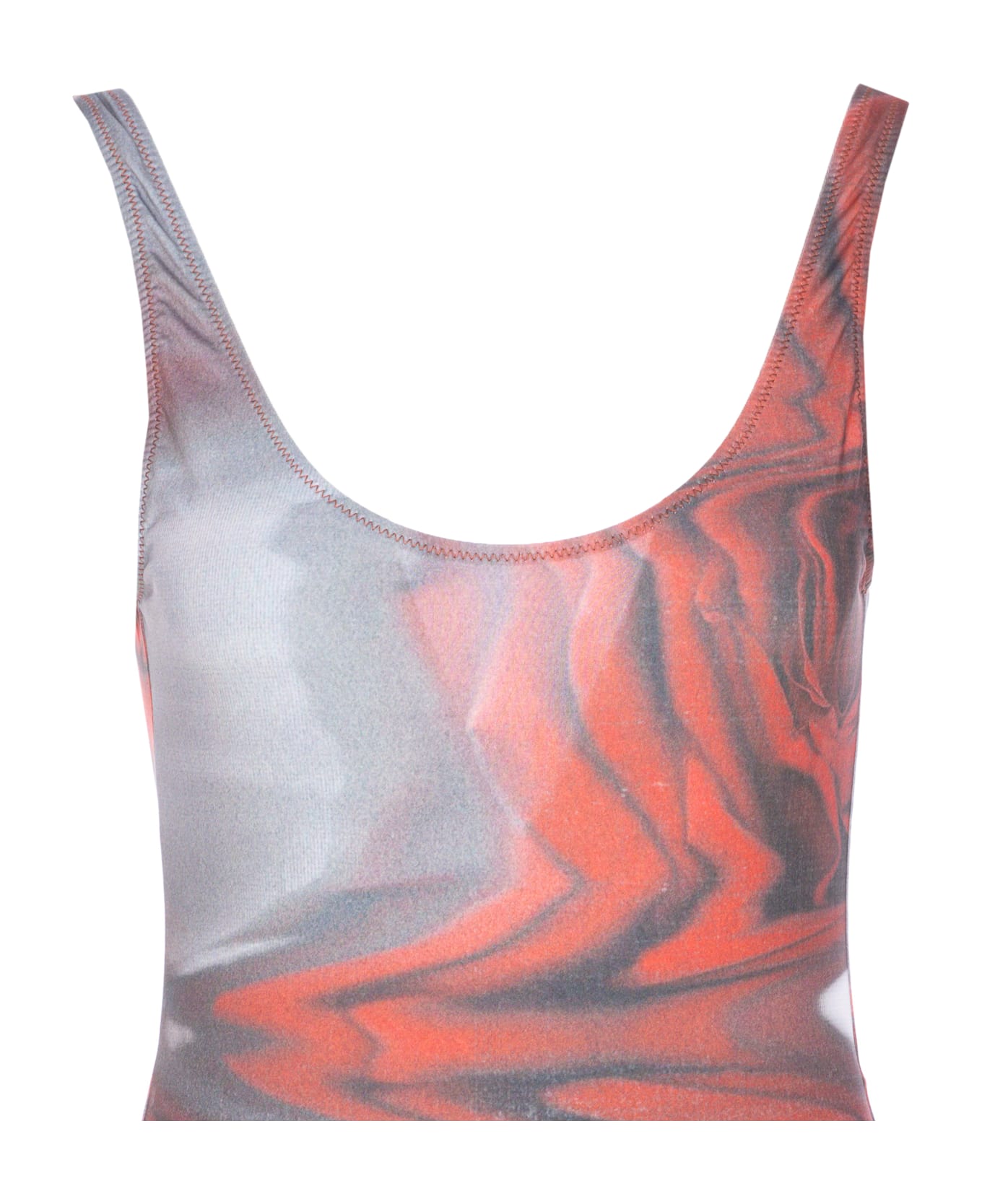 Jean Paul Gaultier Blurry Roses Printed Swimsuit - MultiColour