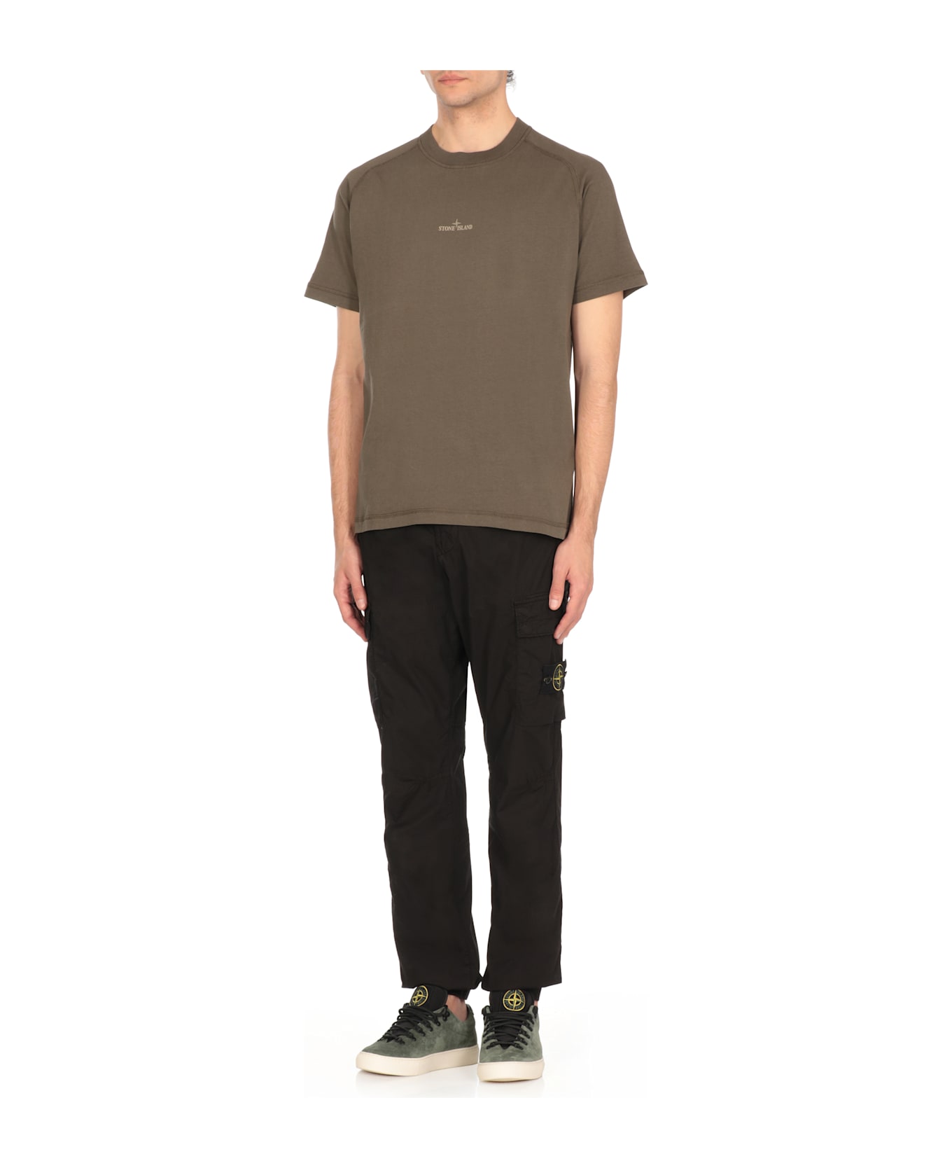 Stone Island T-shirt With Logo - Militare