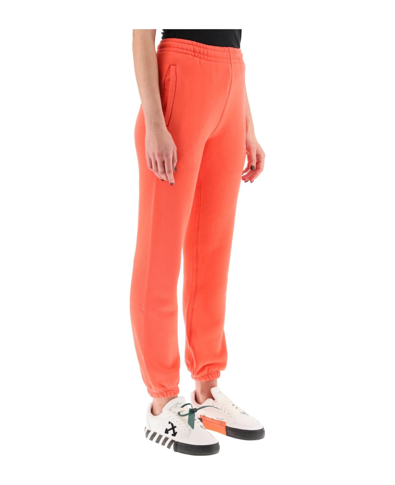Off-White Sweatpants In Organic Cotton - RED A WHITE (Pink)