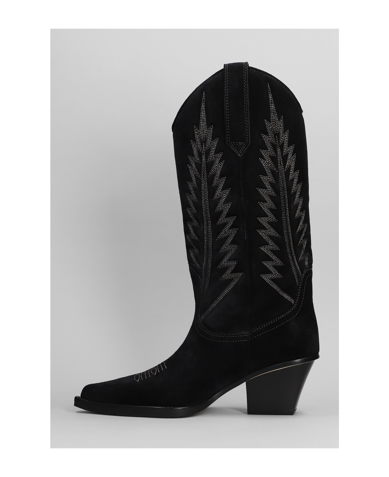 Paris Texas Rosario Texan Boots In Black Suede - Black