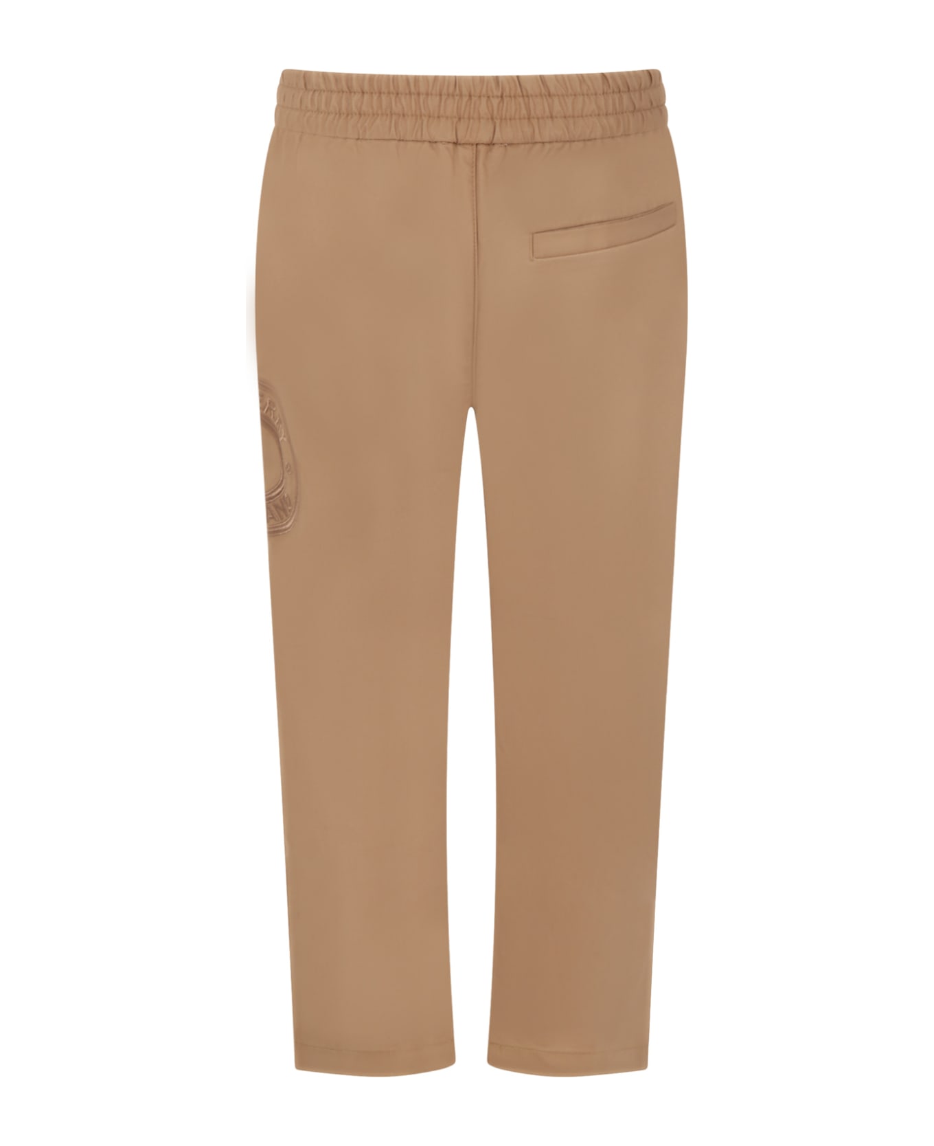 Burberry Beige Trouser For Boy With Logo - Beige