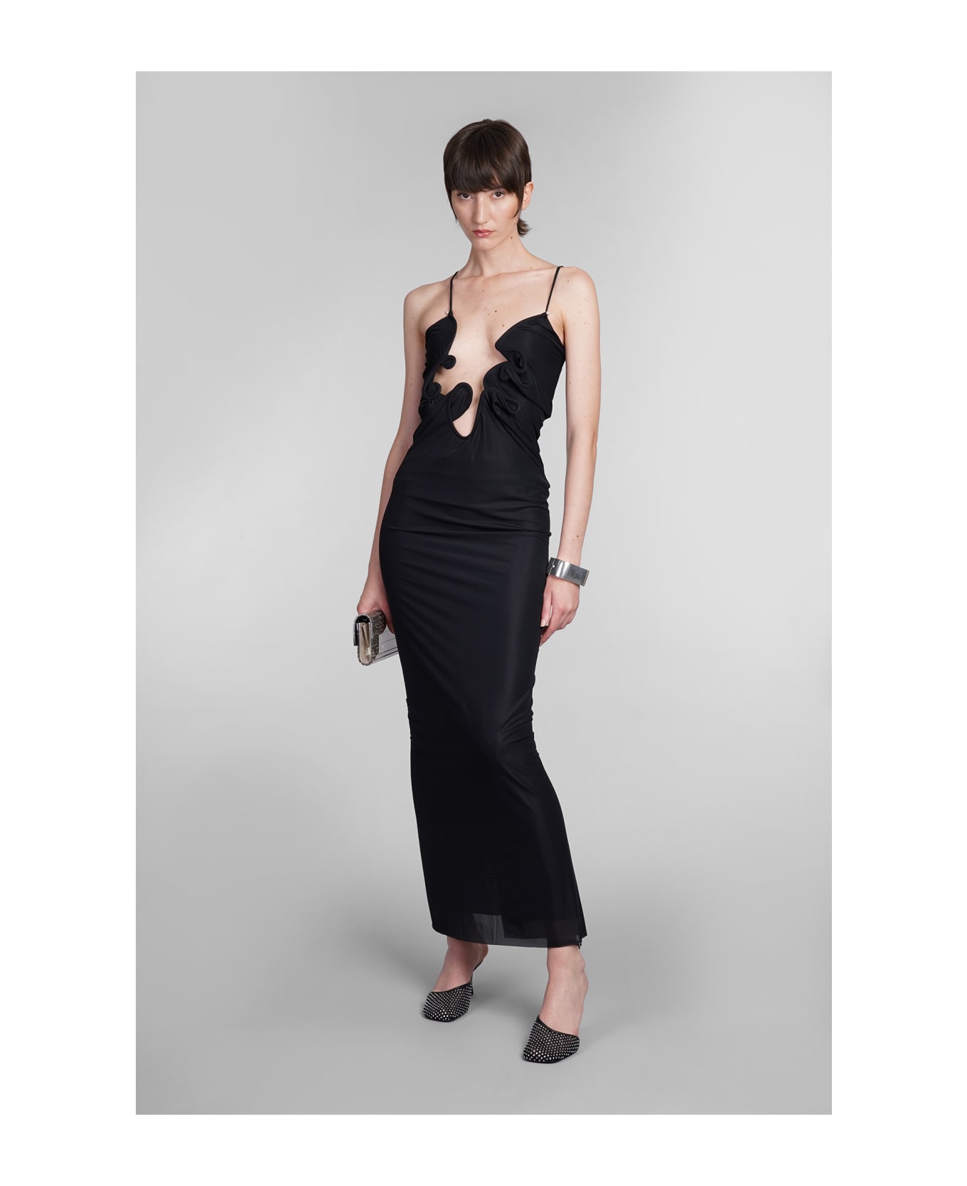 Christopher Esber Dress In Black Polyamide - White