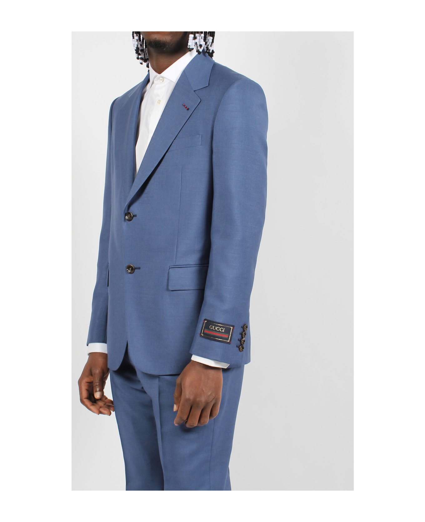 Gucci Wool Mohair Formal Jacket - Blue
