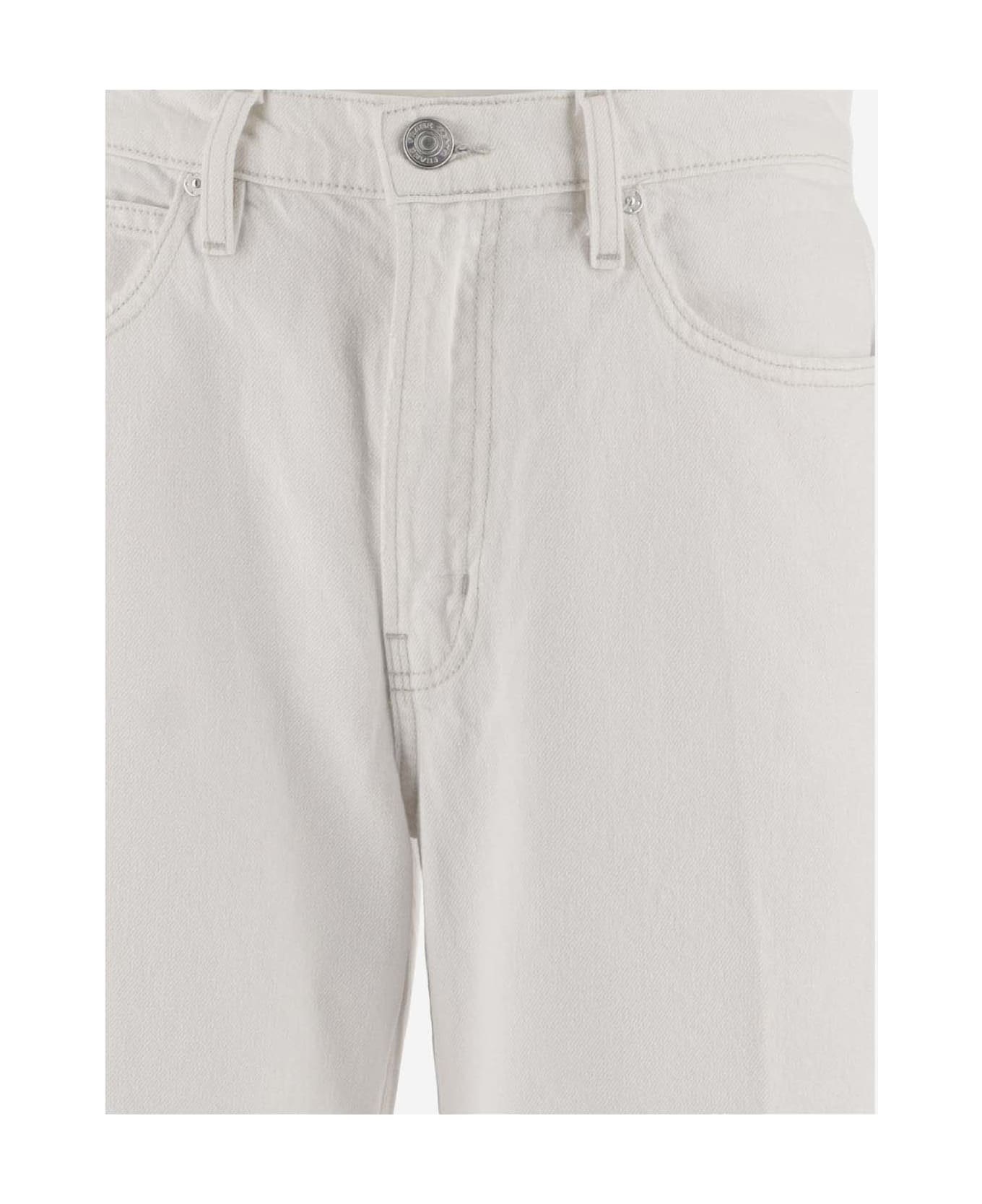 Frame Wide Leg Jeans - White デニム