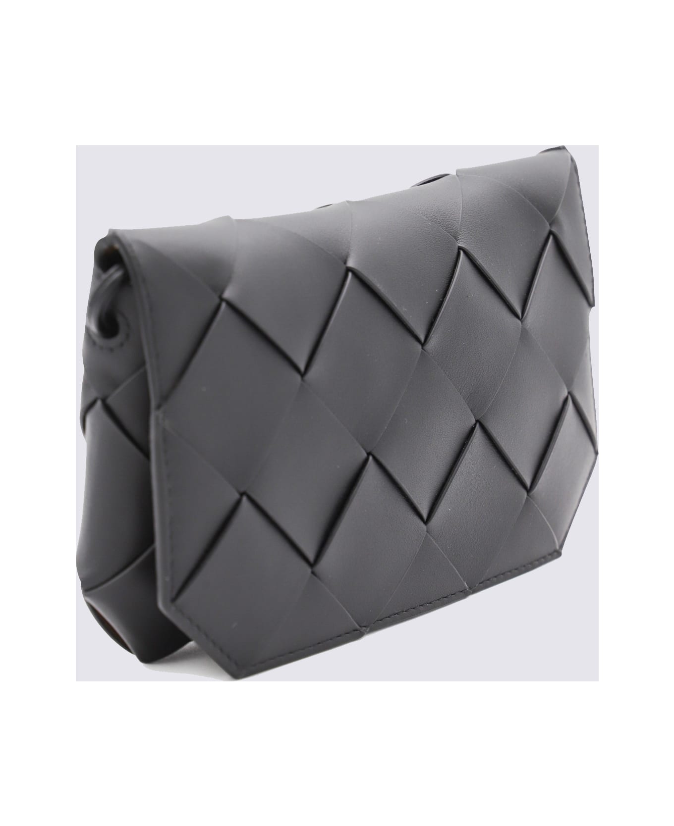 Bottega Veneta Black Leather Diago Long Wallet - Black