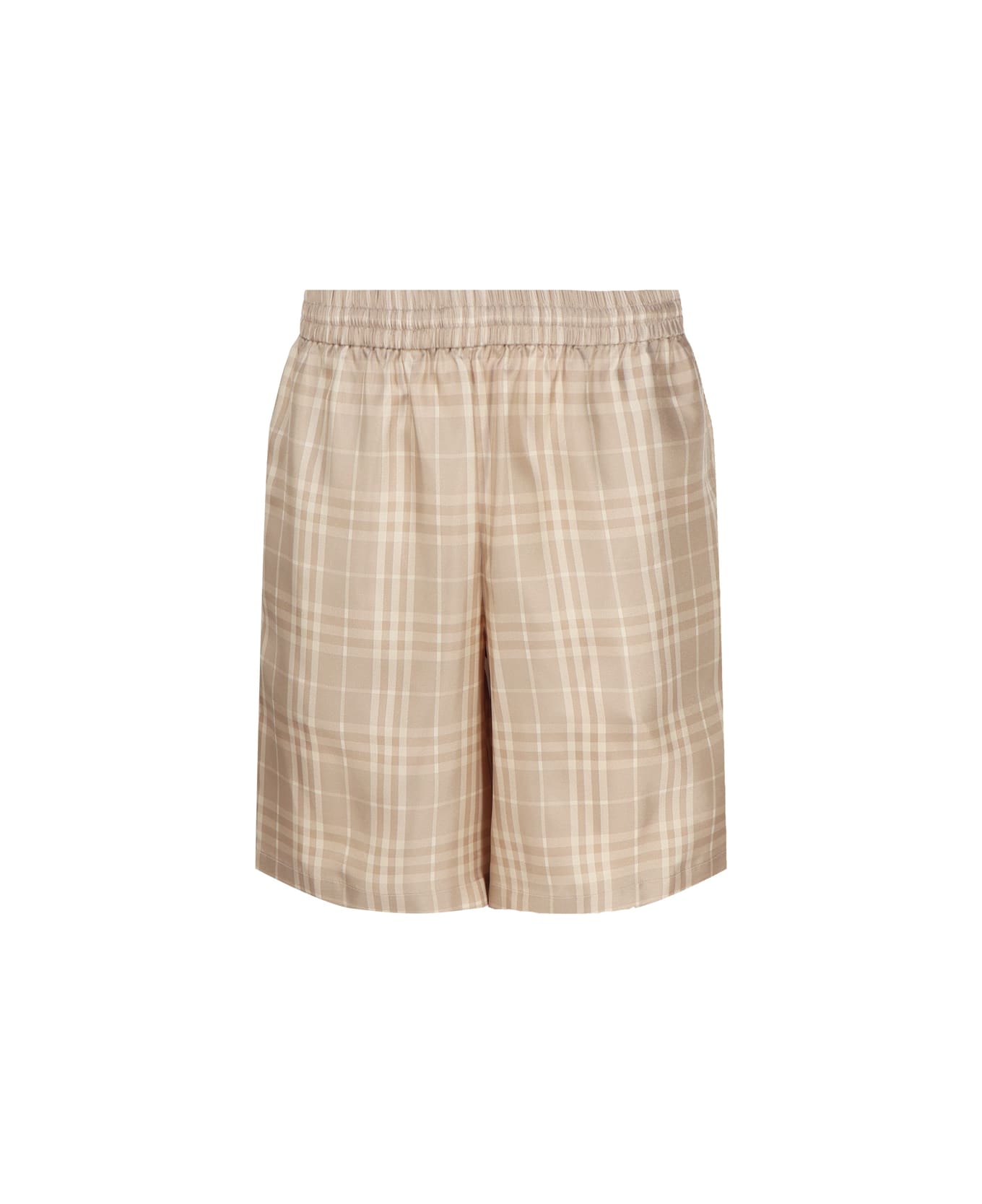 Burberry Bermuda Shorts In Silk Twill - Soft fawn ショートパンツ