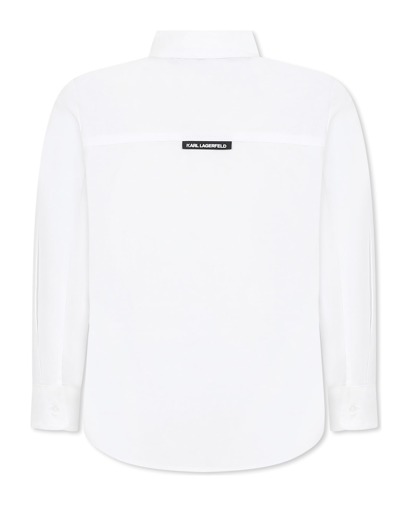 Karl Lagerfeld Kids White Shirt For Boy With Logo - White
