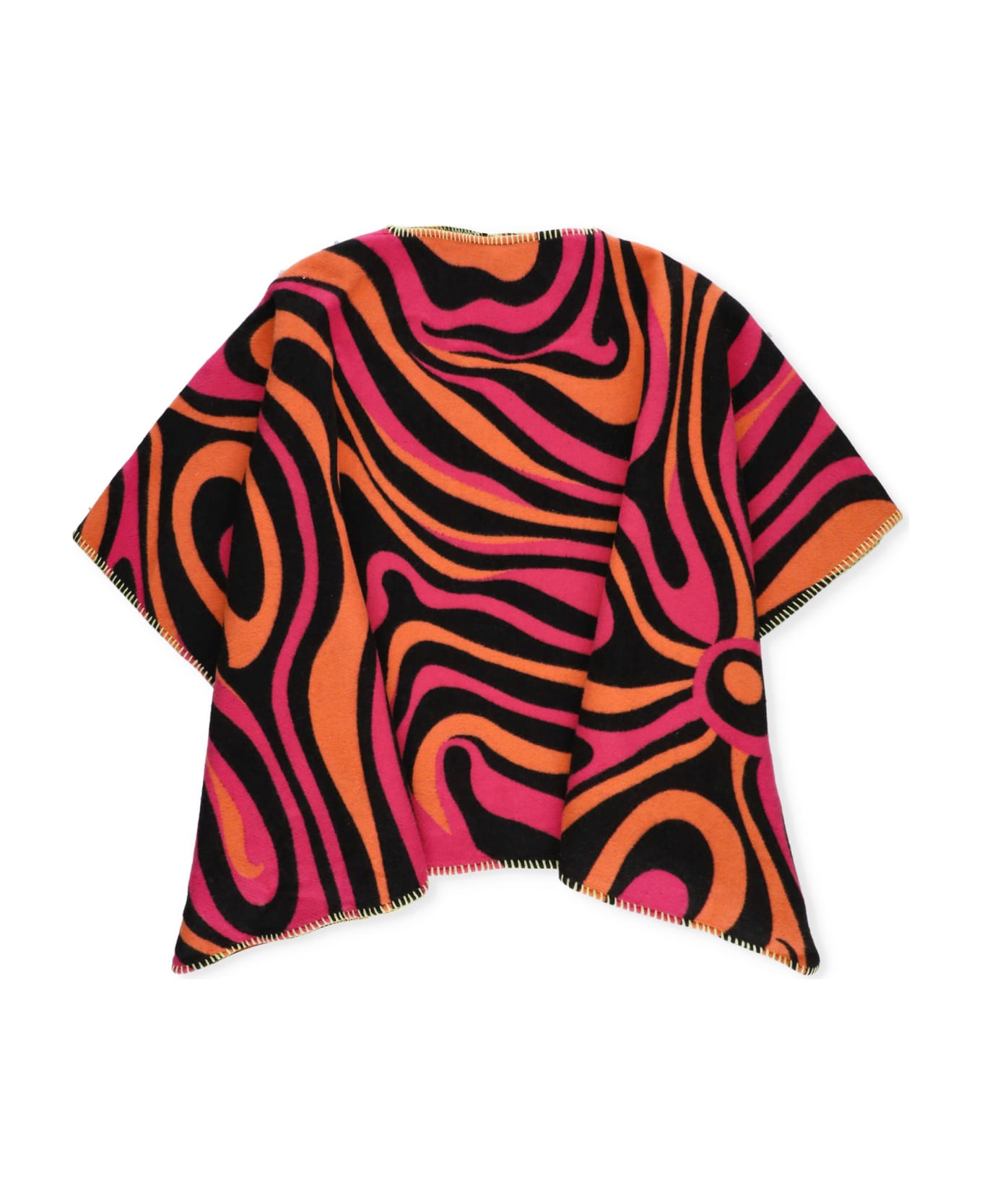 Pucci Cotton And Wool Cape - MultiColour