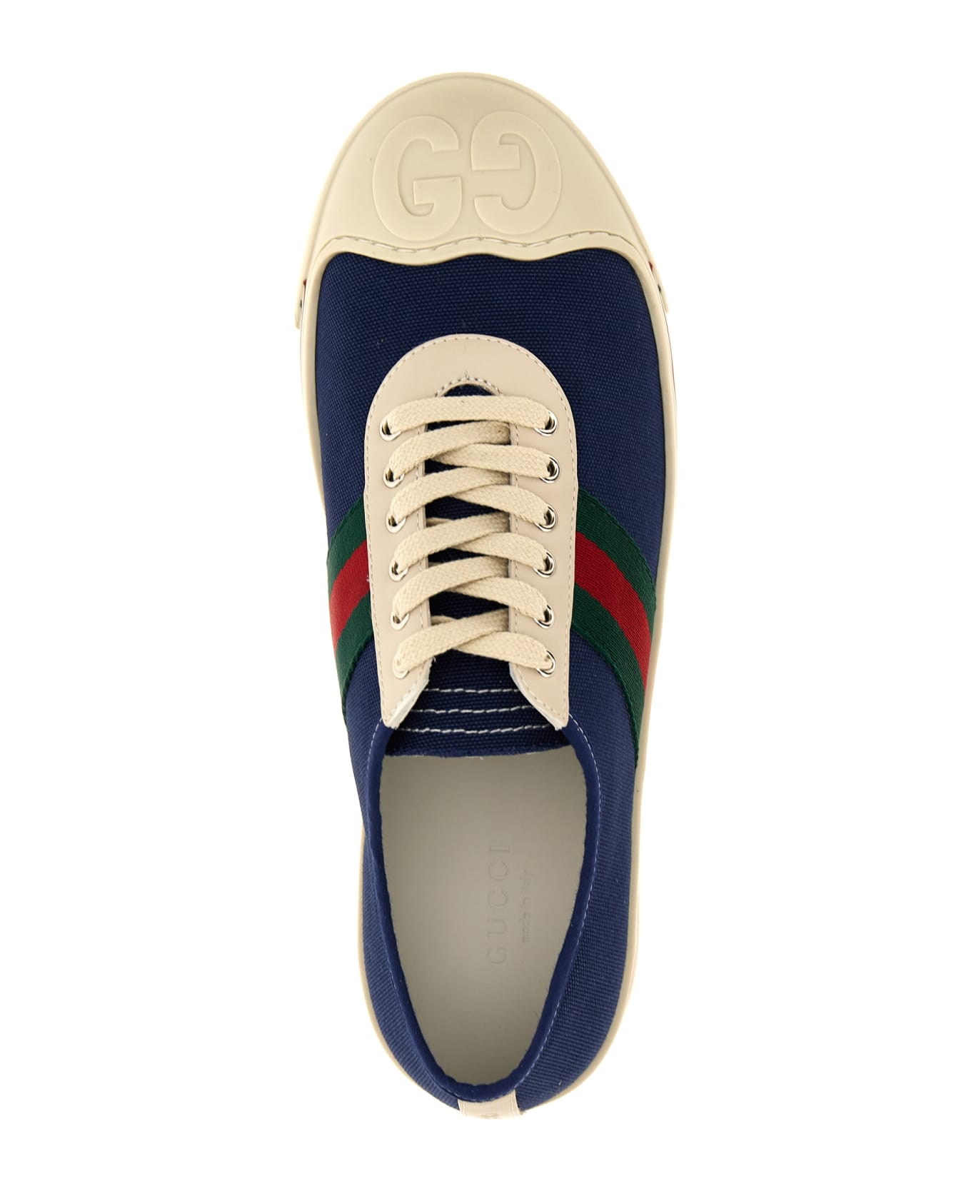 Gucci Logo Canvas Sneakers - Blue