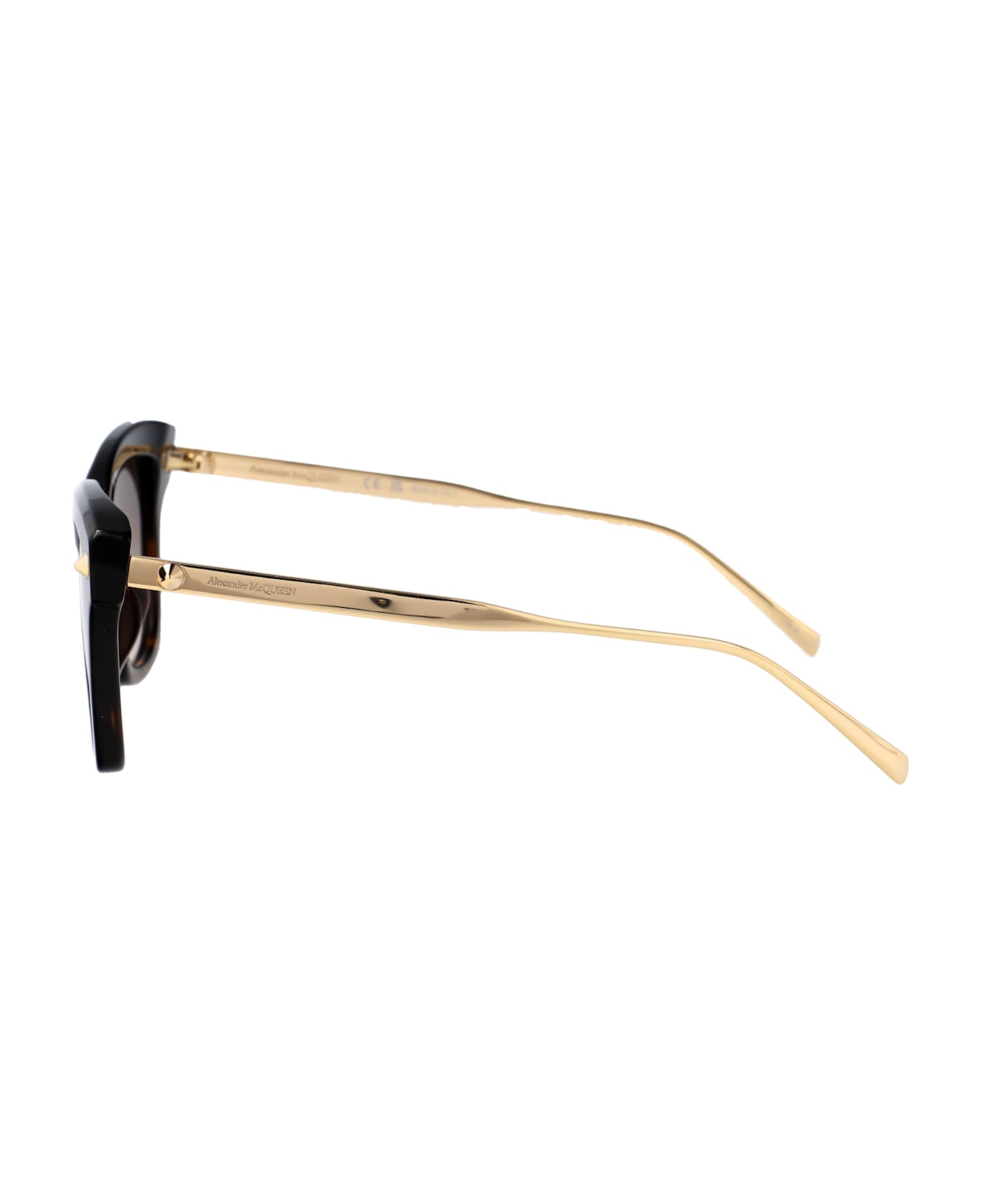 Alexander McQueen Eyewear Am0483s Sunglasses - HAVANA-GOLD-BROWN