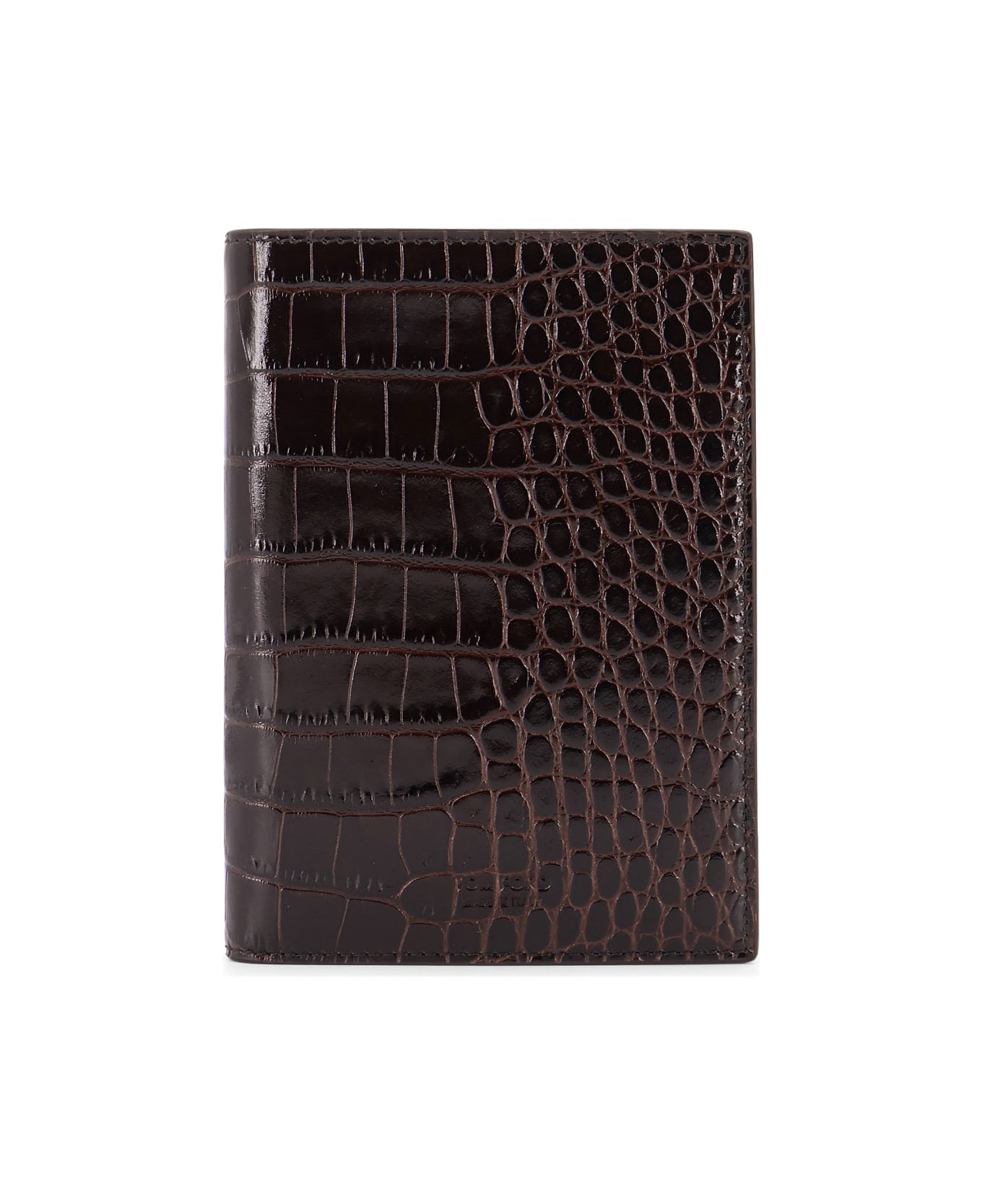 Tom Ford Crocodile-print Leather Wallet - Brown