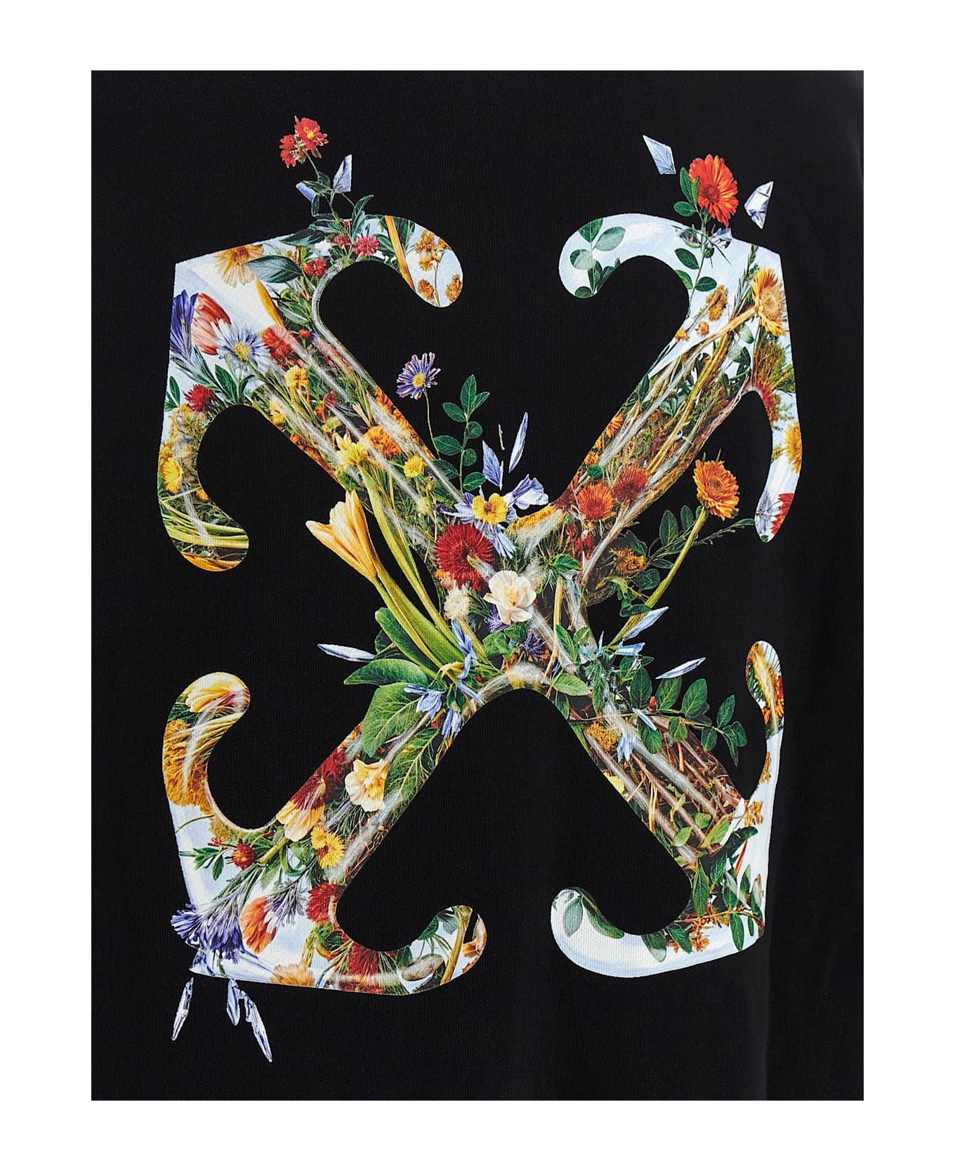 Off-White 
arrow Glass Flower
 Hoodie - Black  