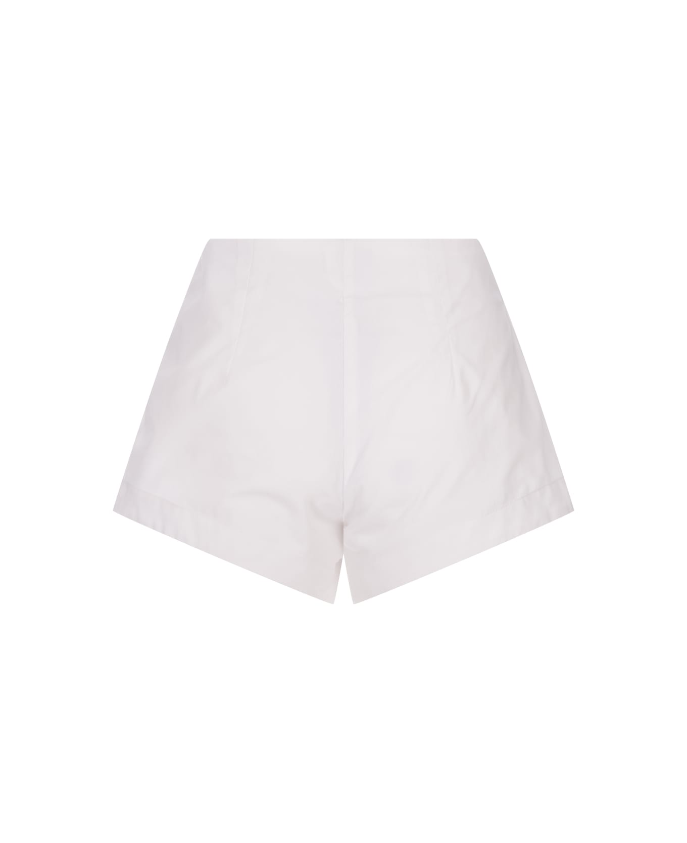 Amotea White Cotton Donna Shorts - White