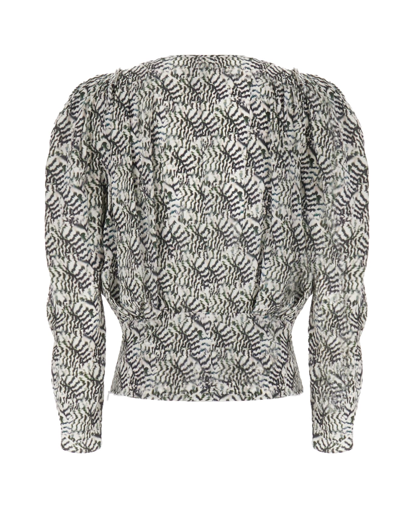 Isabel Marant Printed Stretch Silk Blouse - 23EC