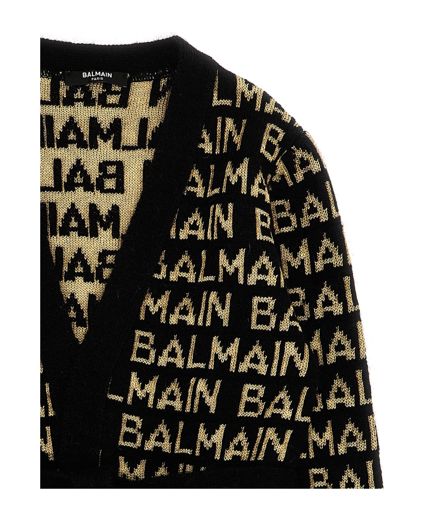 Balmain Logo Cardigan - Black  