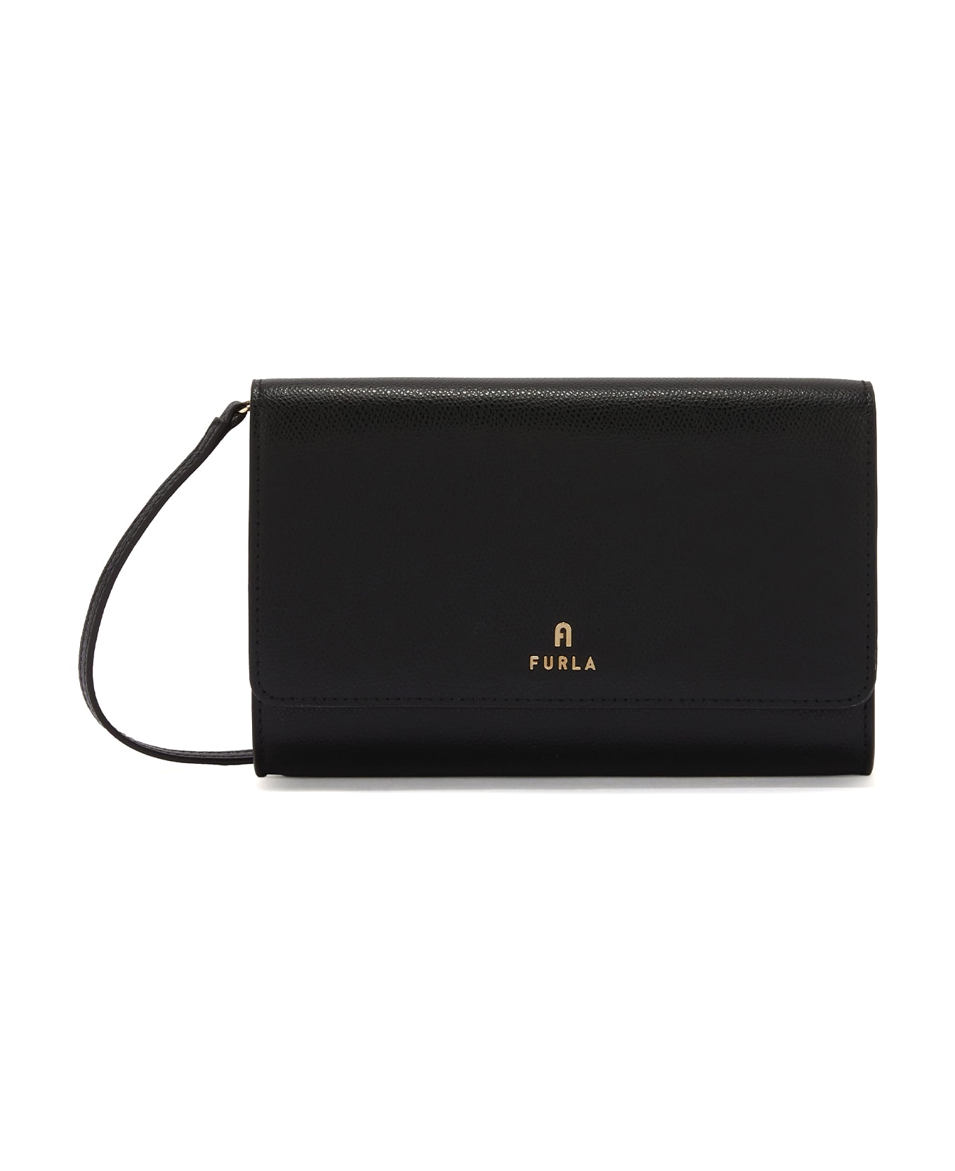 Furla Black Leather Shoulder Bag With Logo - NERO ショルダーバッグ