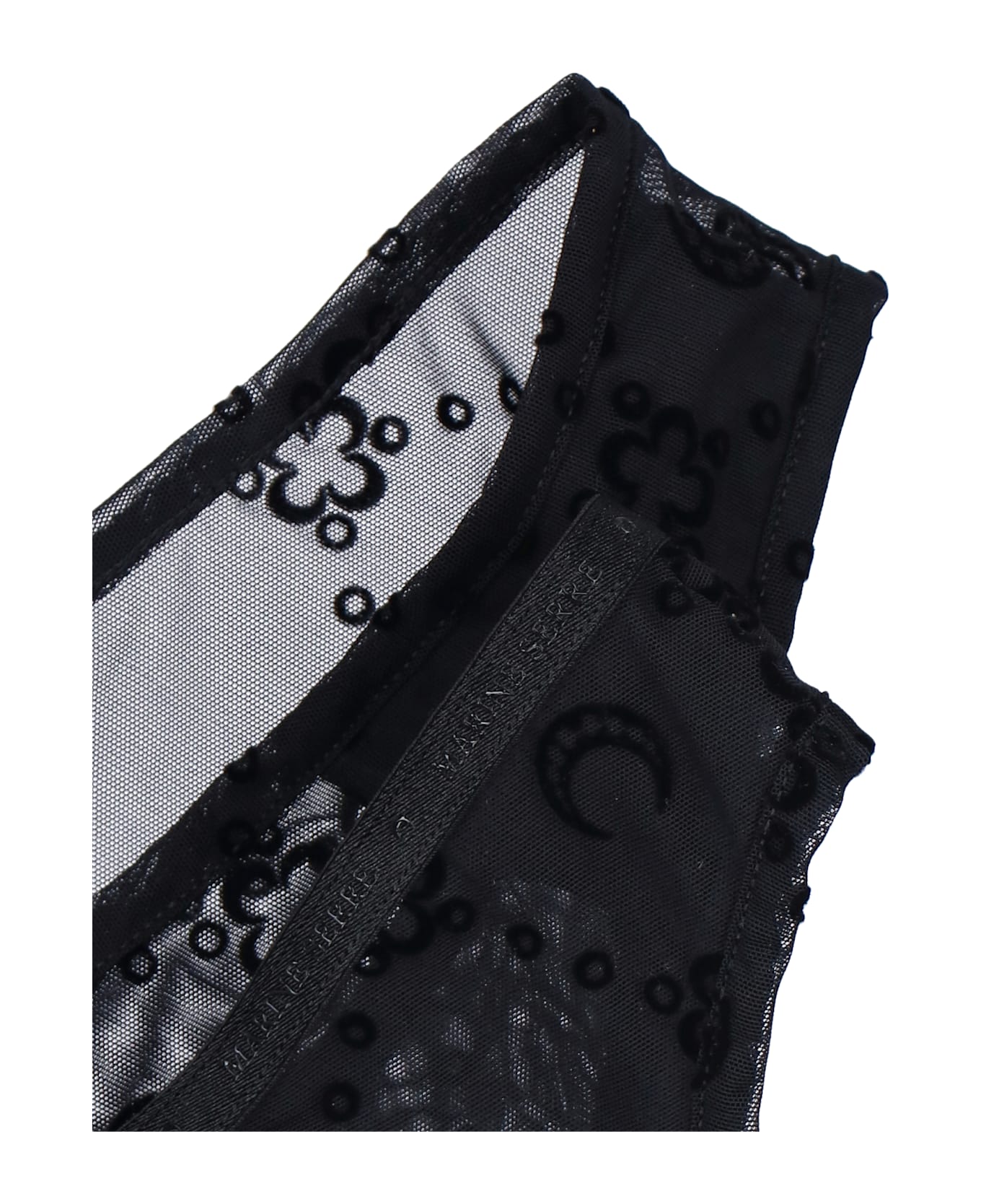 Marine Serre Semi-transparent Briefs - Black  
