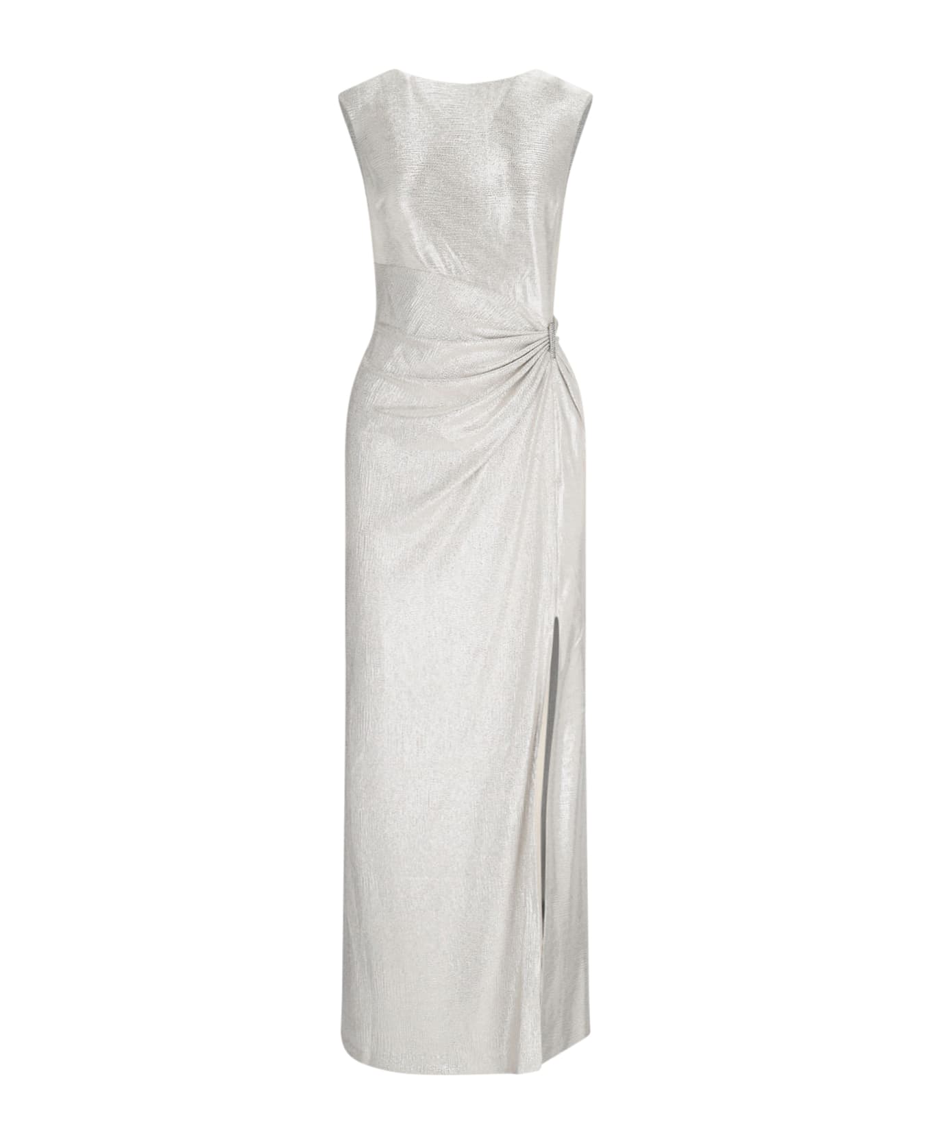 Polo Ralph Lauren Maxi Sheath Dress - Champagne Silver