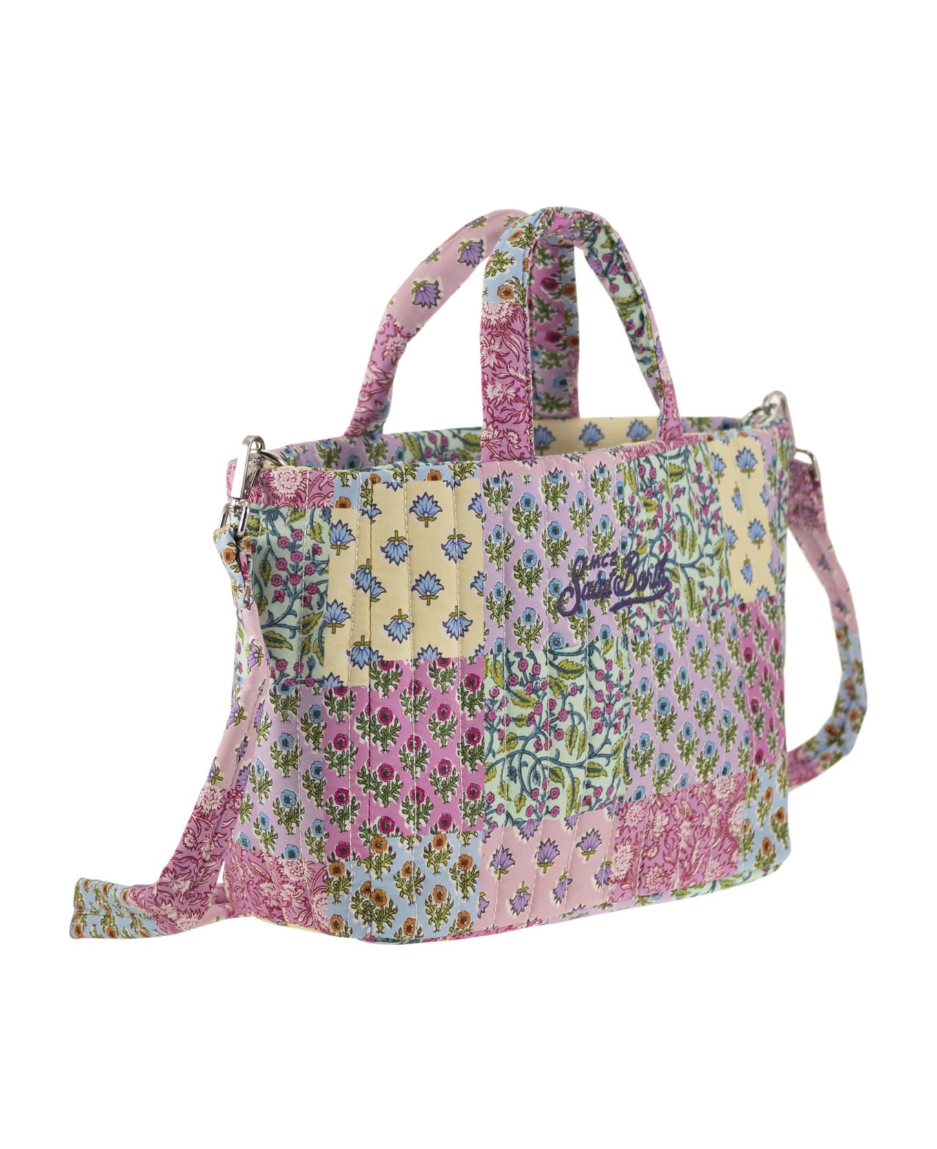 MC2 Saint Barth Soft Tote Mid Quilted Bag With Flowers - Multicolor